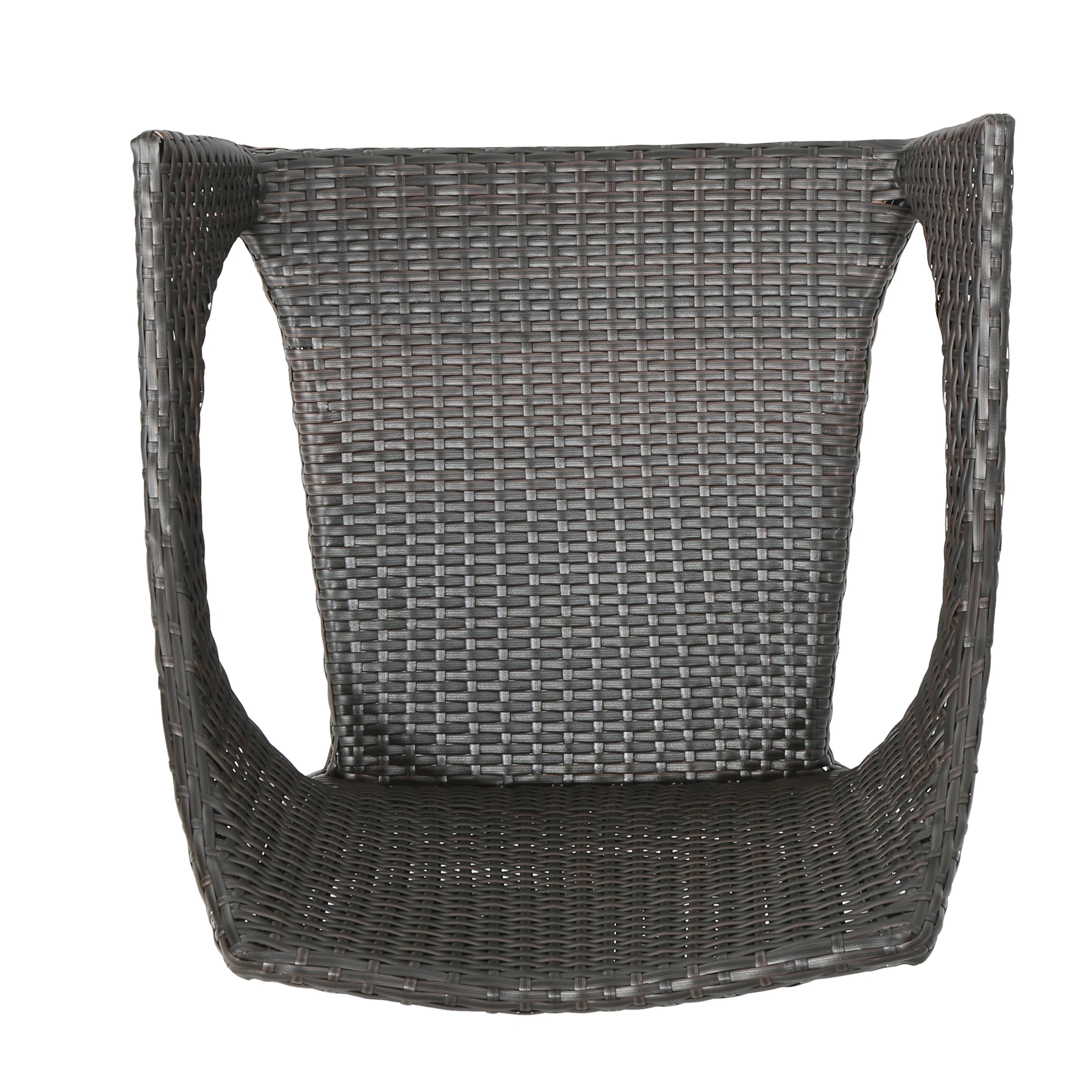 Miranda Outdoor Mix Mocha Wicker Stacking Dining Chairs (Set of 4) - furnishings