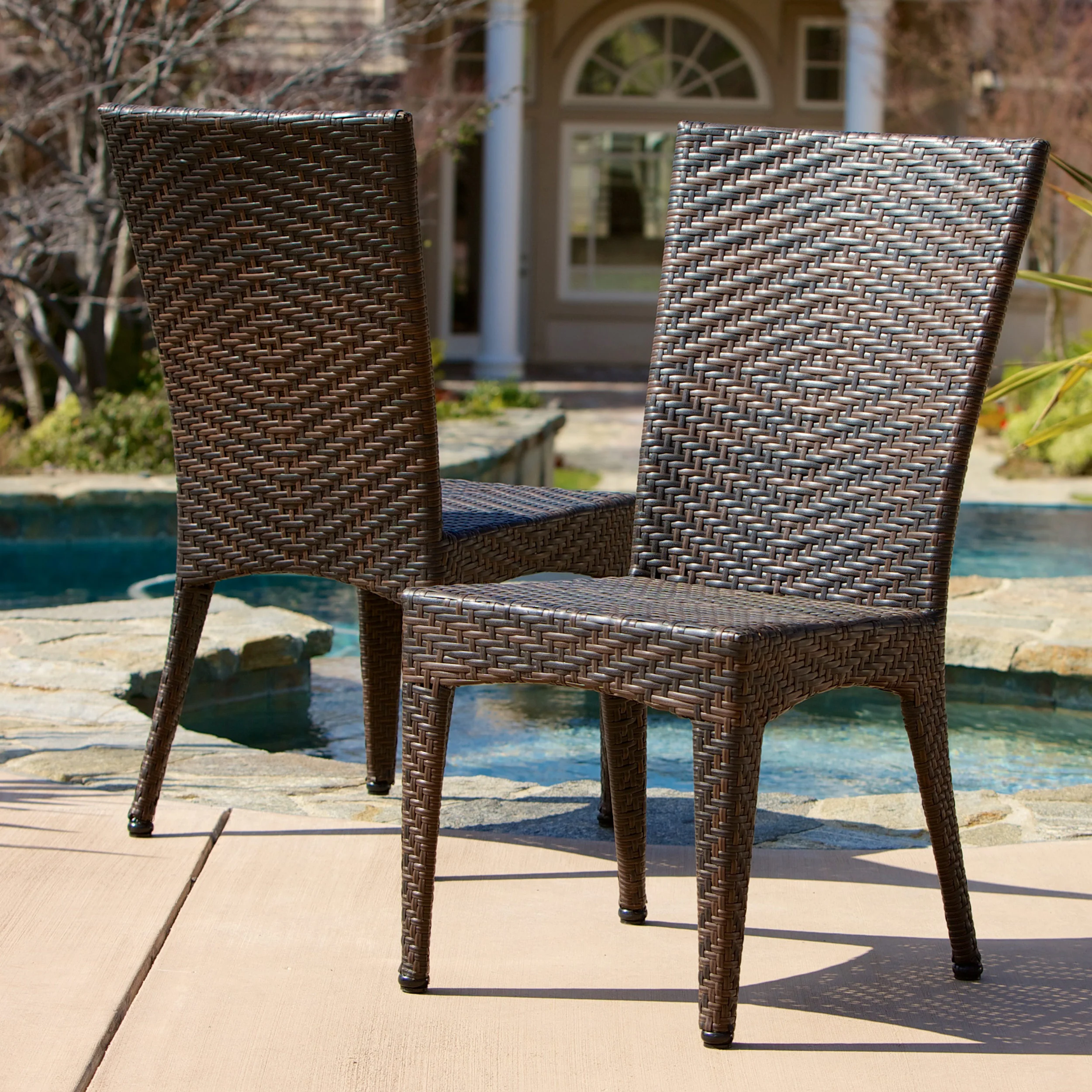 Solana Outdoor Wicker Chairs (Set of 2) - furnishings
