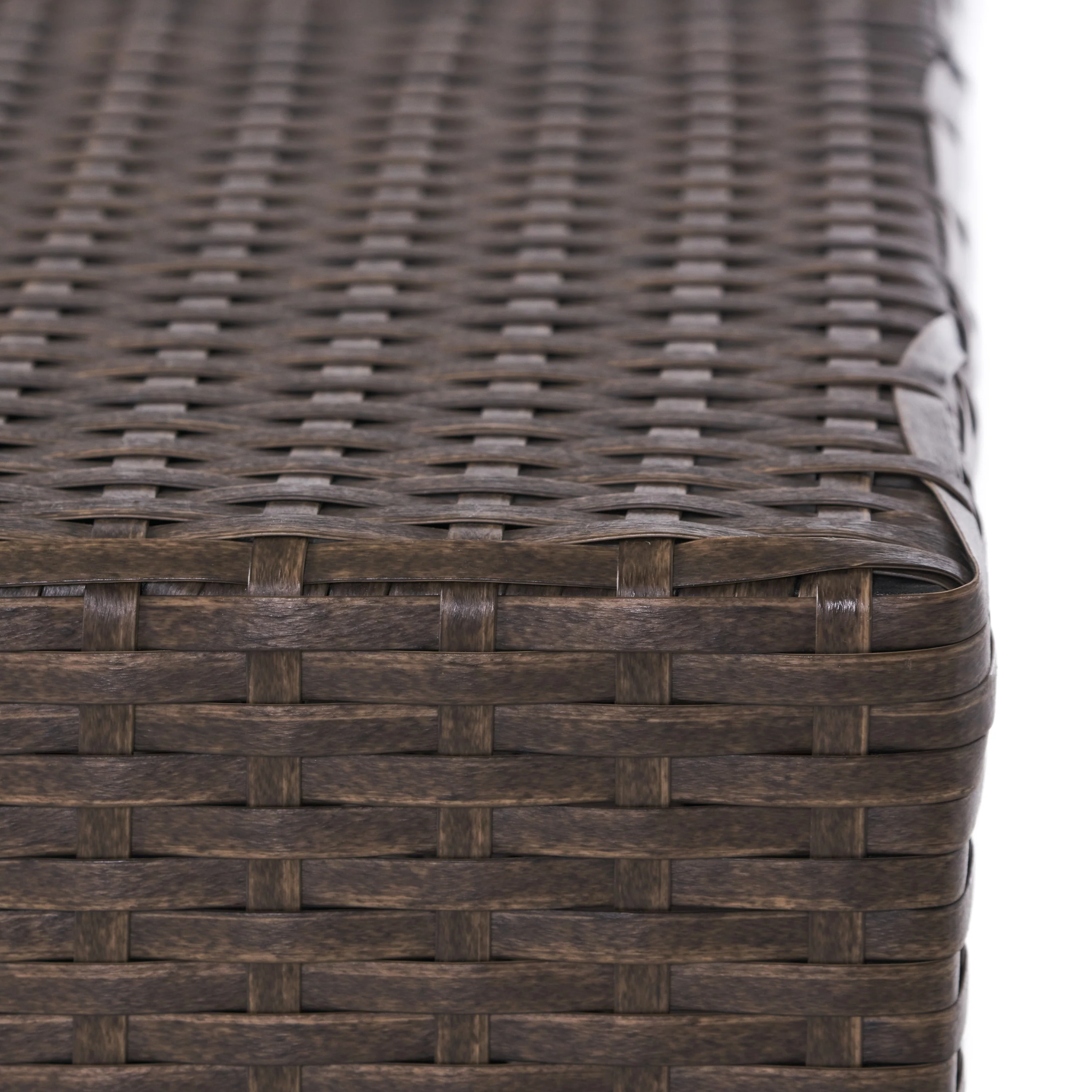 Venice Outdoor Light Brown Wicker Side Table - furnishings
