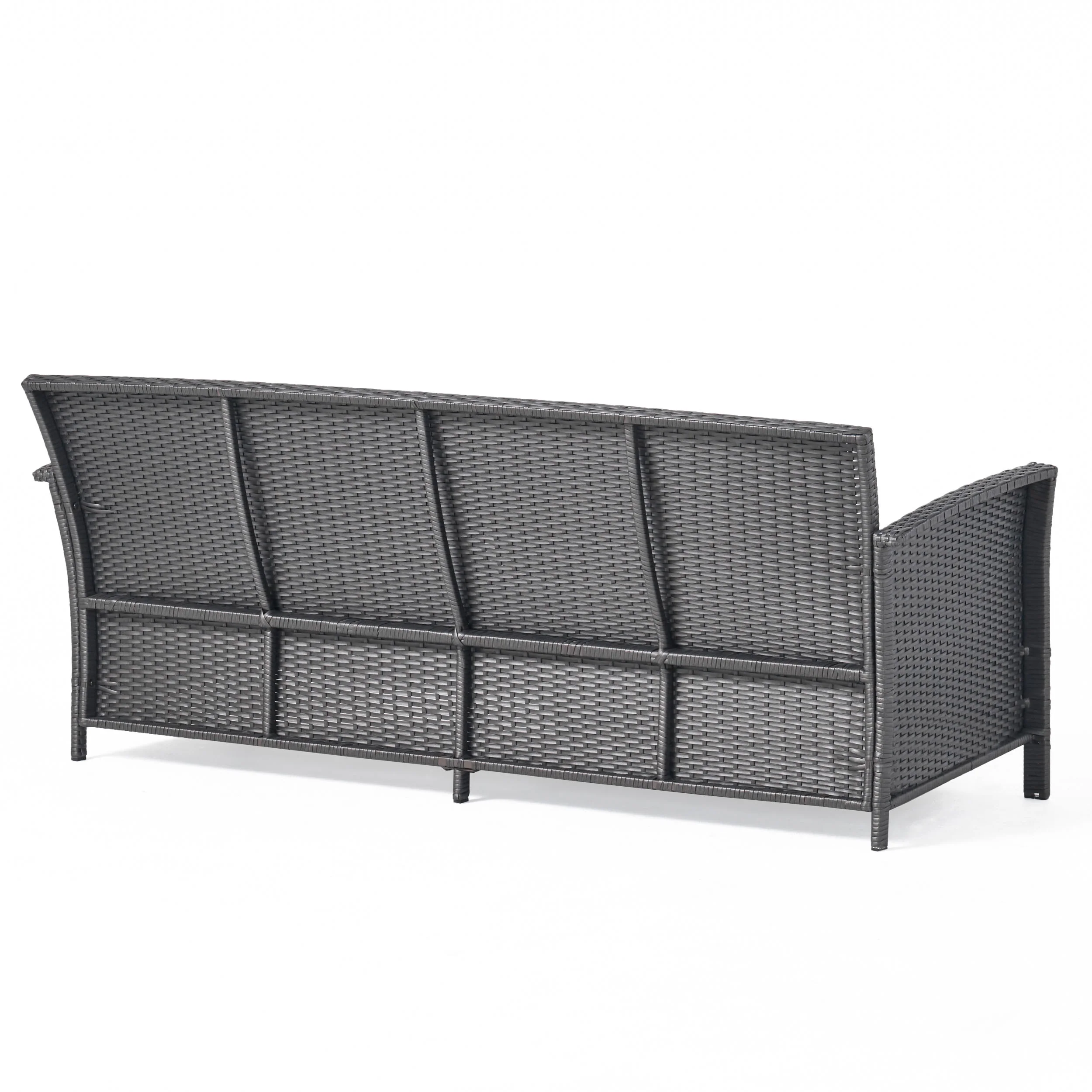 Auguste Outdoor Wicker 3 Seater Sofa - furnishings