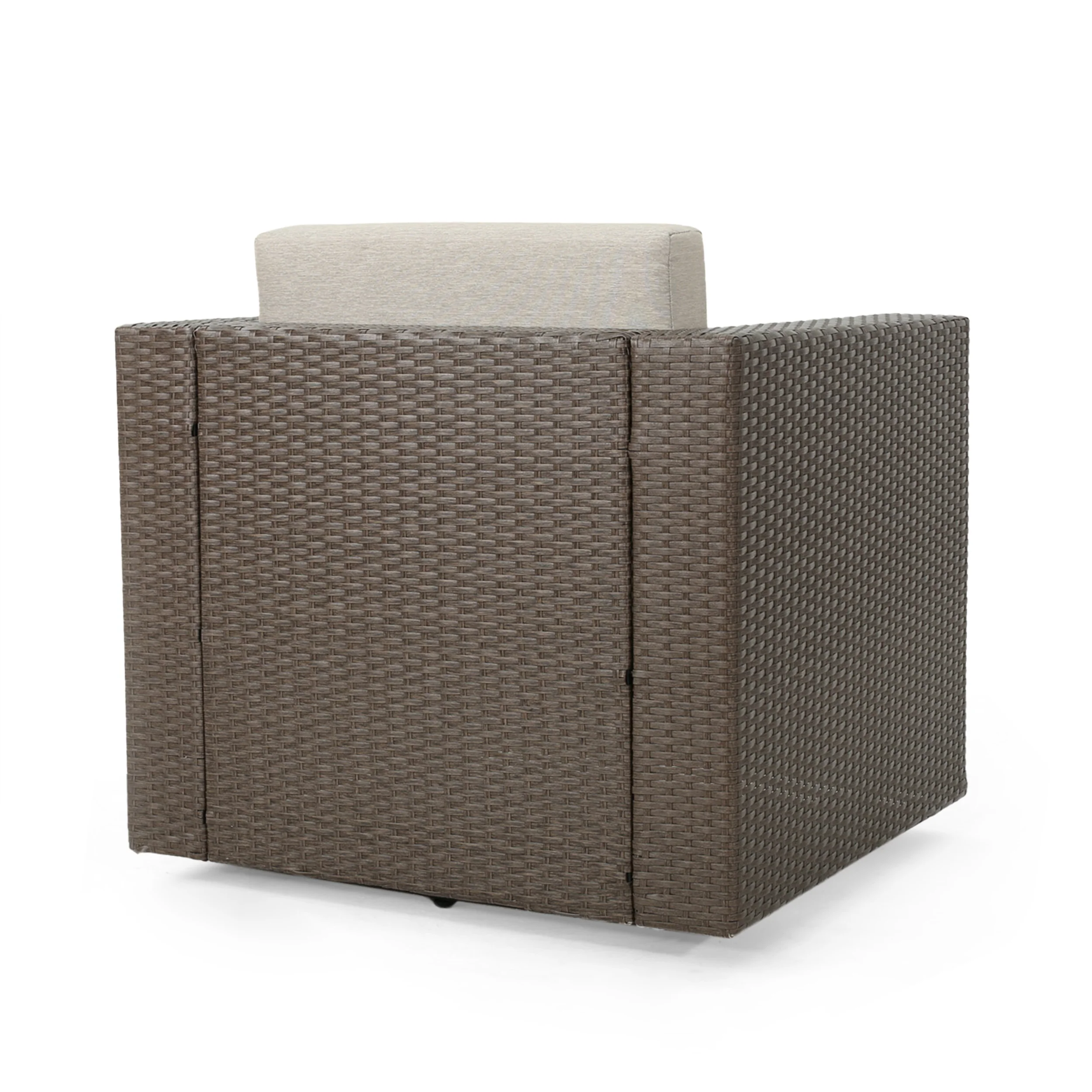 Venice Outdoor Wicker Swivel Club Chairs with Cushions - furnishings