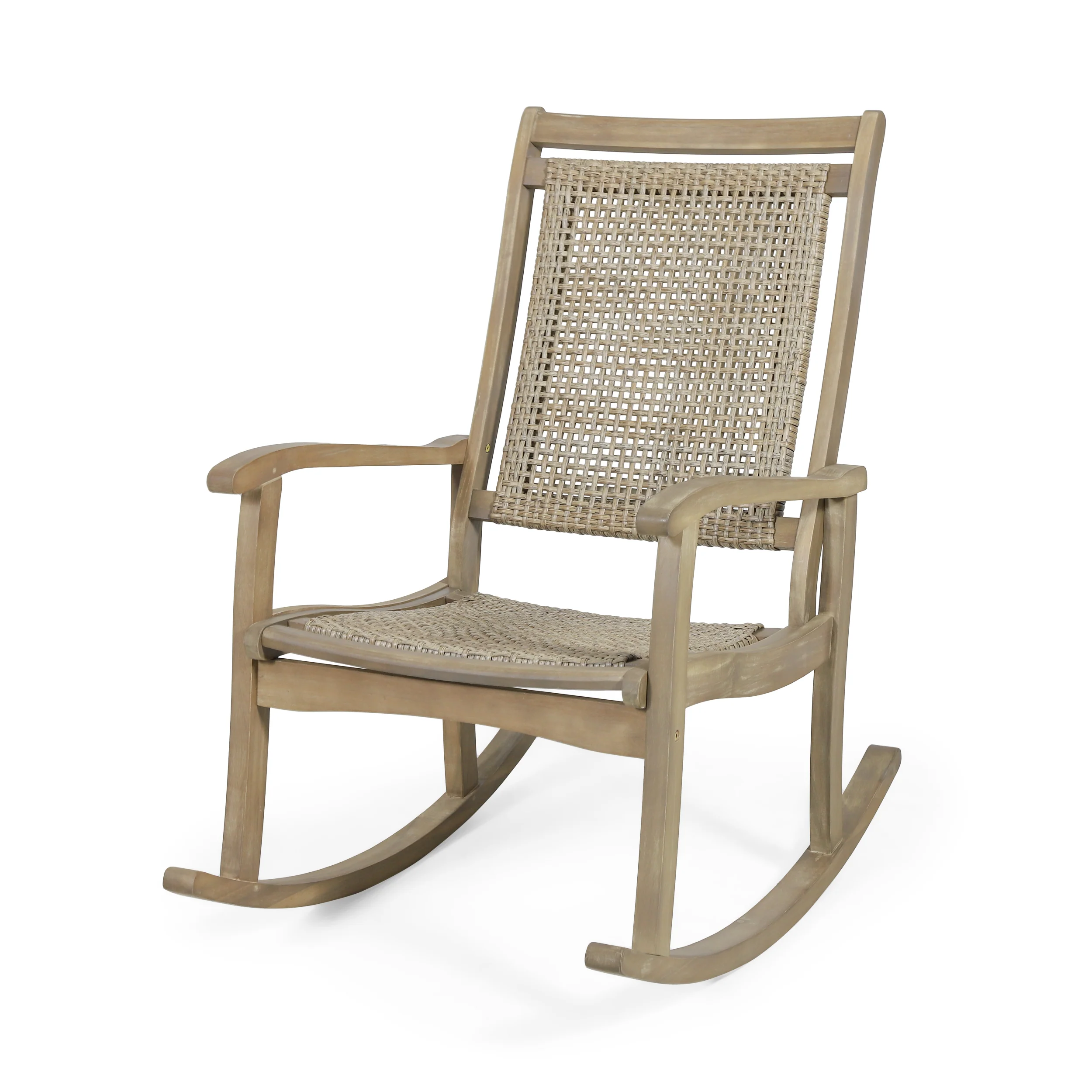 Dory Outdoor Rustic Wicker Rocking Chairs (Set of 2) - furnishings
