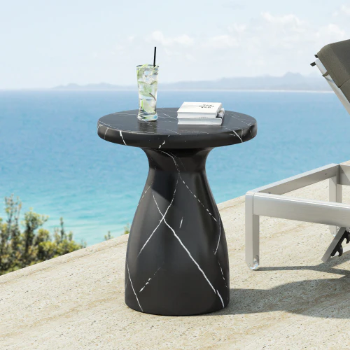 Osric Modern Outdoor Sturdy Side Table Coffee Table - furnishings