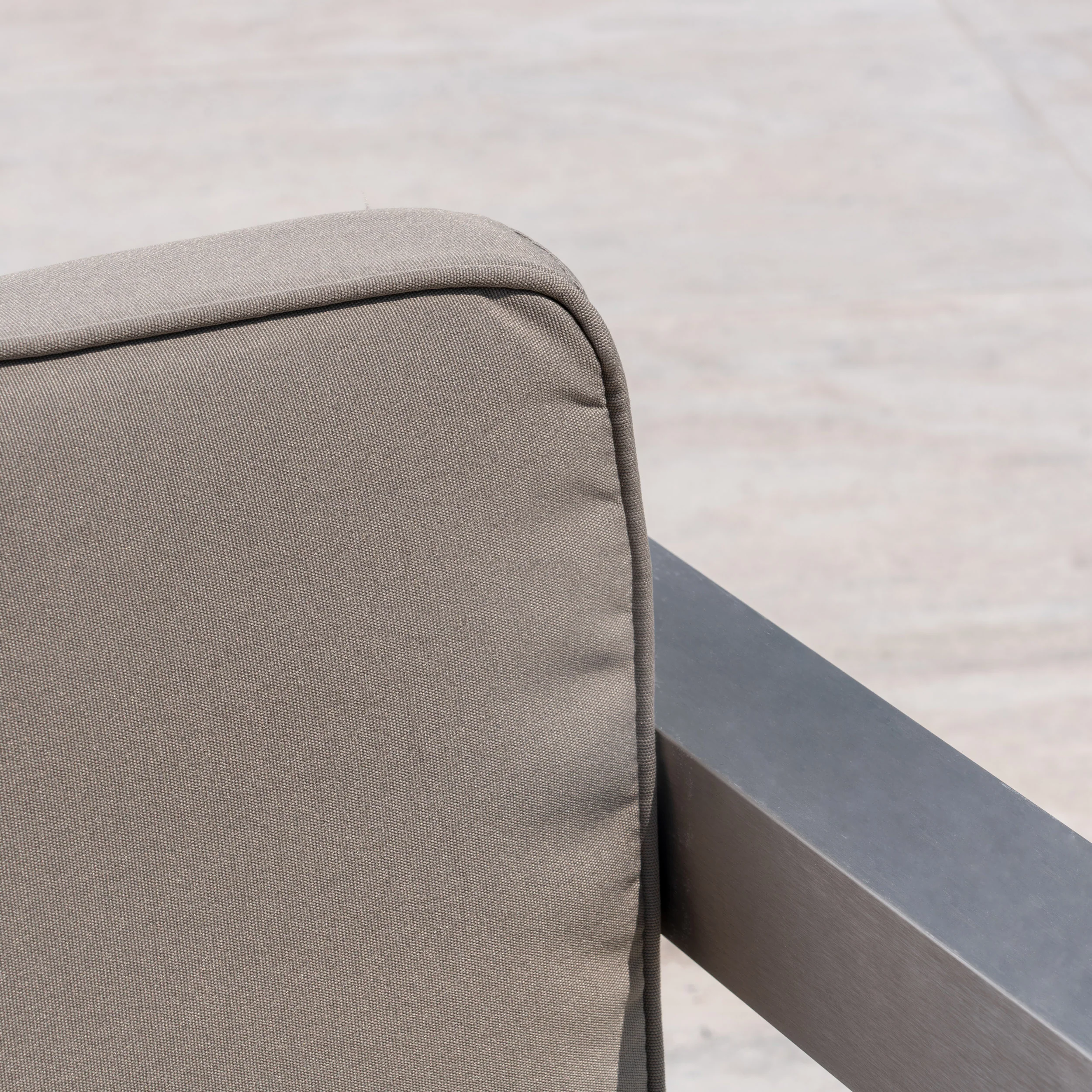 Booth Outdoor Aluminum Loveseat and Tempered Glass-Topped Coffee Table - furnishings