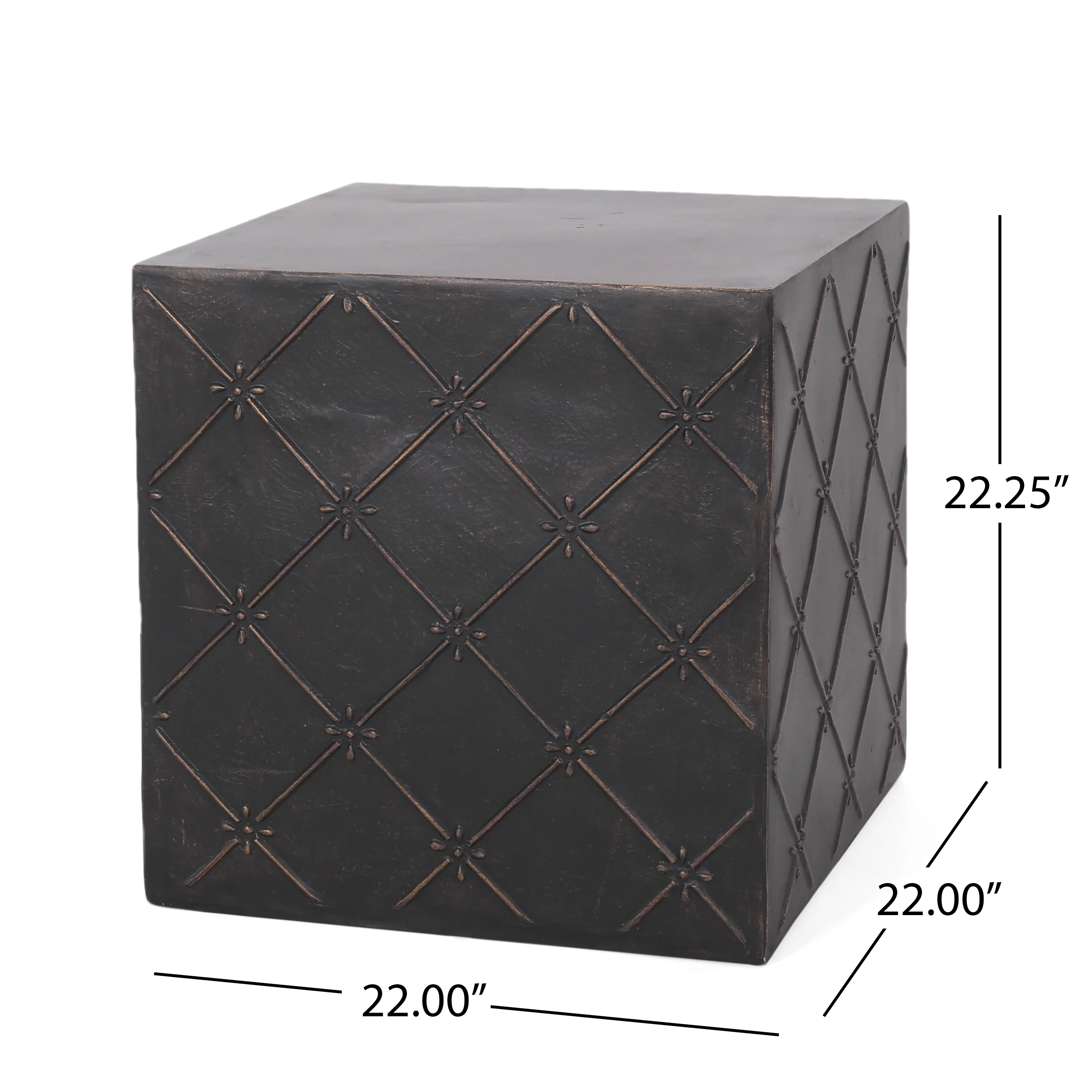 Baxton Outdoor Lightweight Concrete Side Table - furnishings