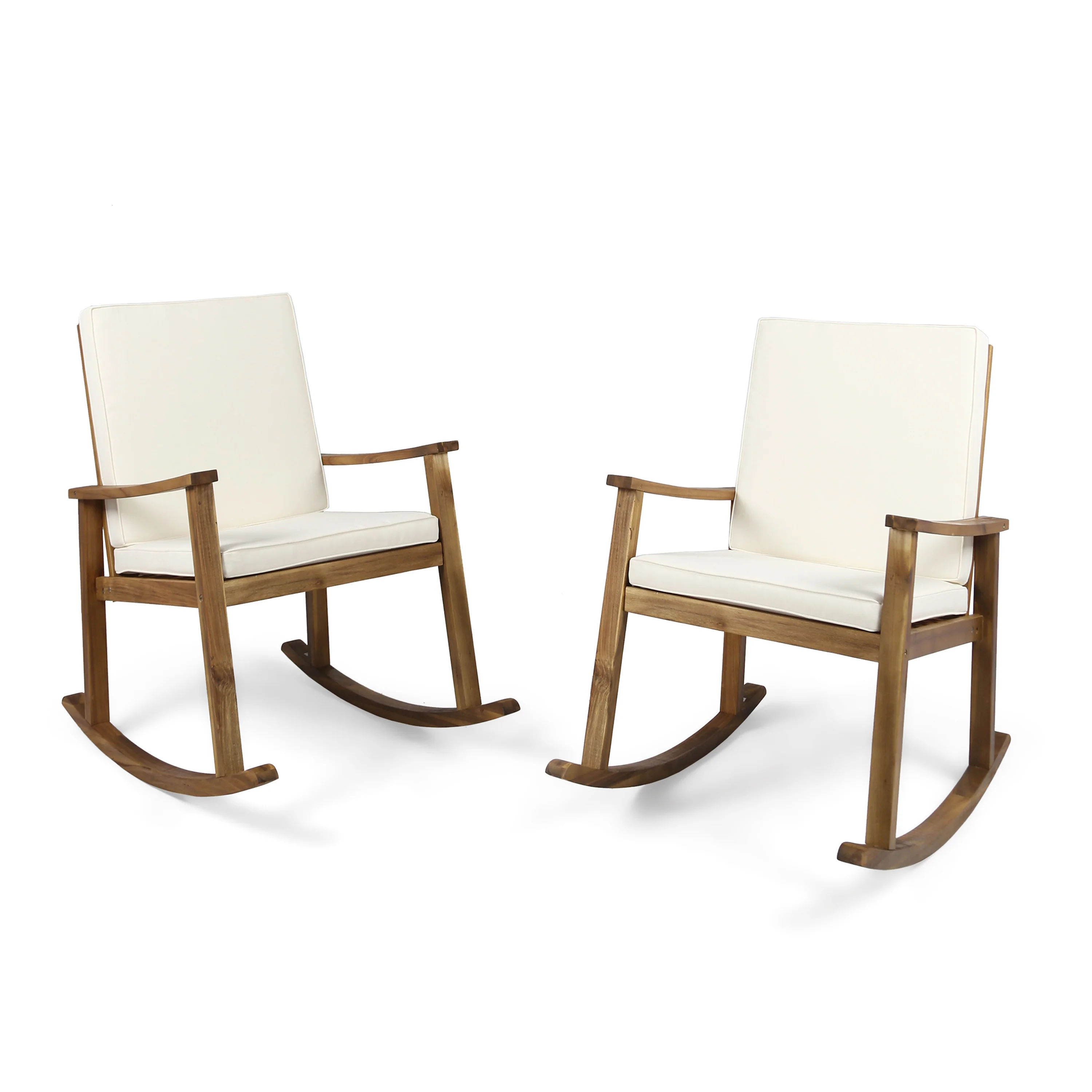 David Outdoor Acacia Wood Rocking Chair (Set of 2) - furnishings