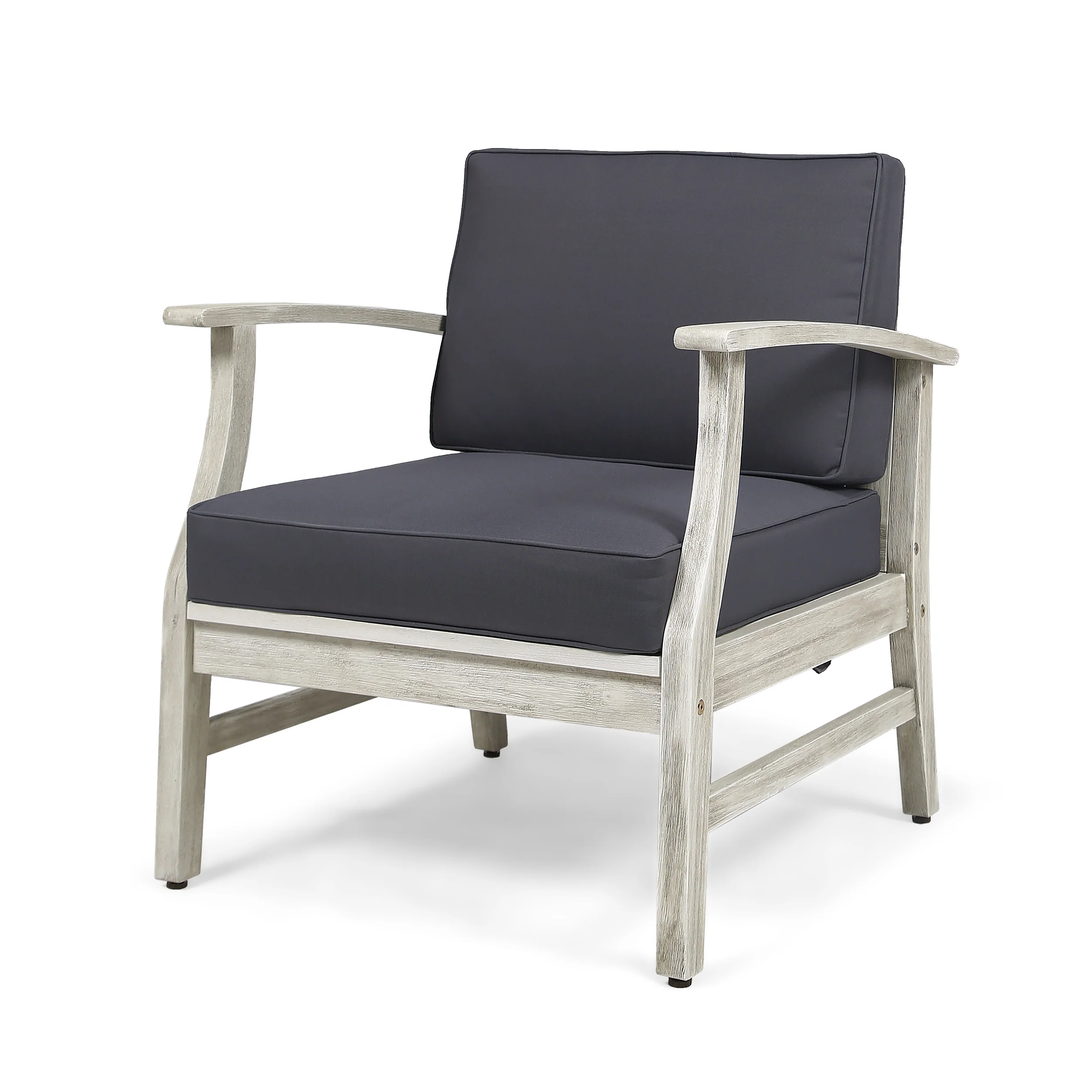 Abena Outdoor Acacia Wood Club Chair - furnishings