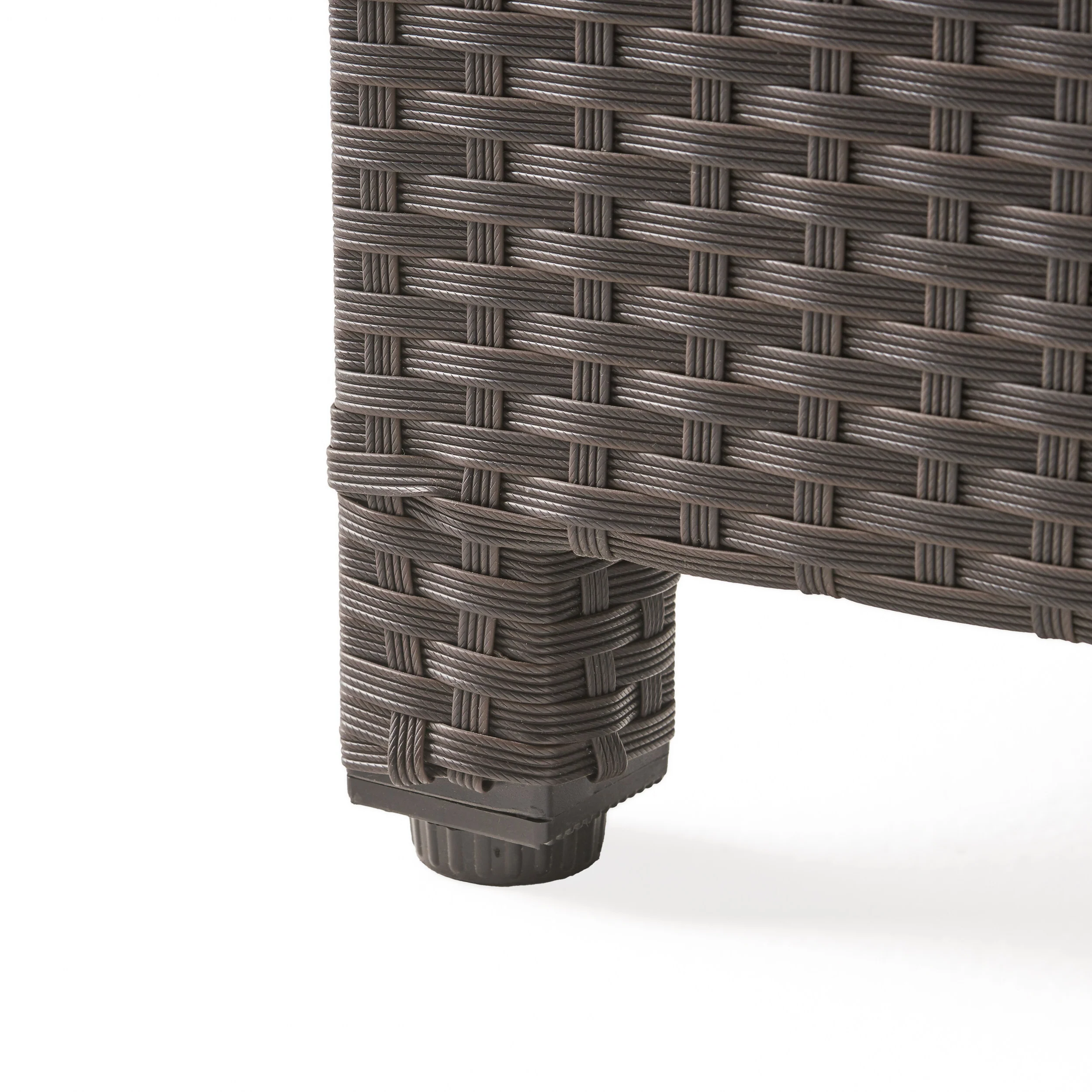 Pueblo Outdoor Wicker Accent Side Table - furnishings