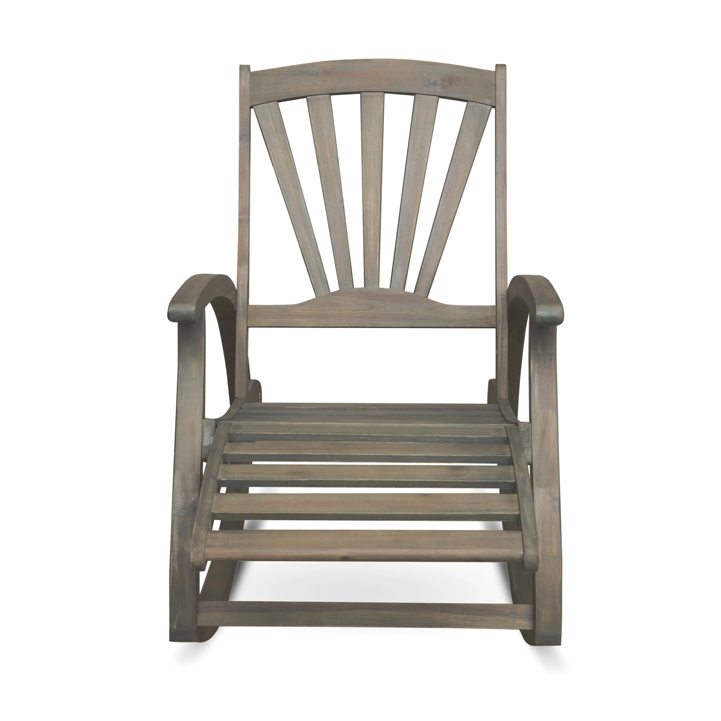 Lee Outdoor Rustic Acacia Wood Recliner Rocking Chairs (Set of 2) - furnishings