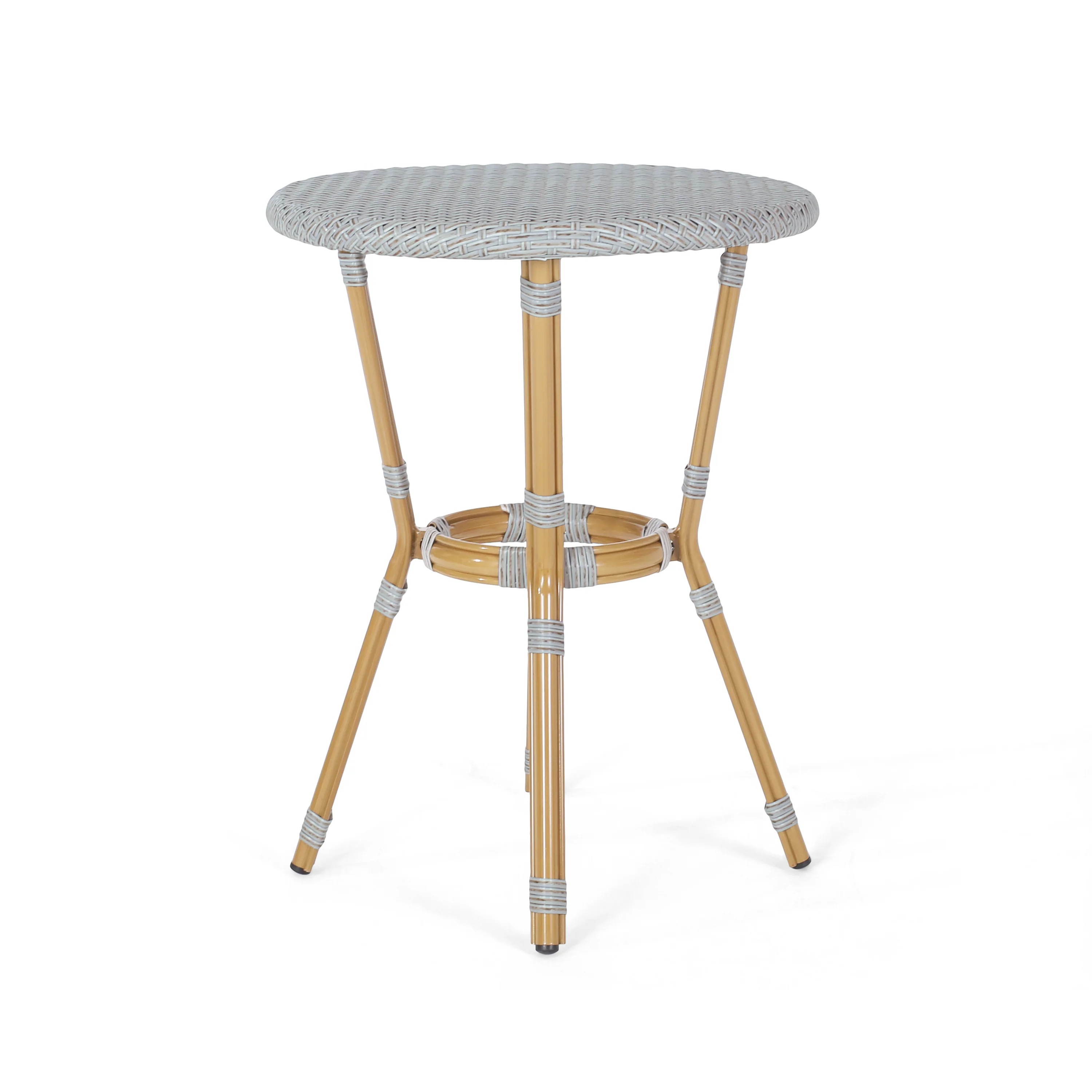 Deshler Outdoor Aluminum French Bistro Table - furnishings