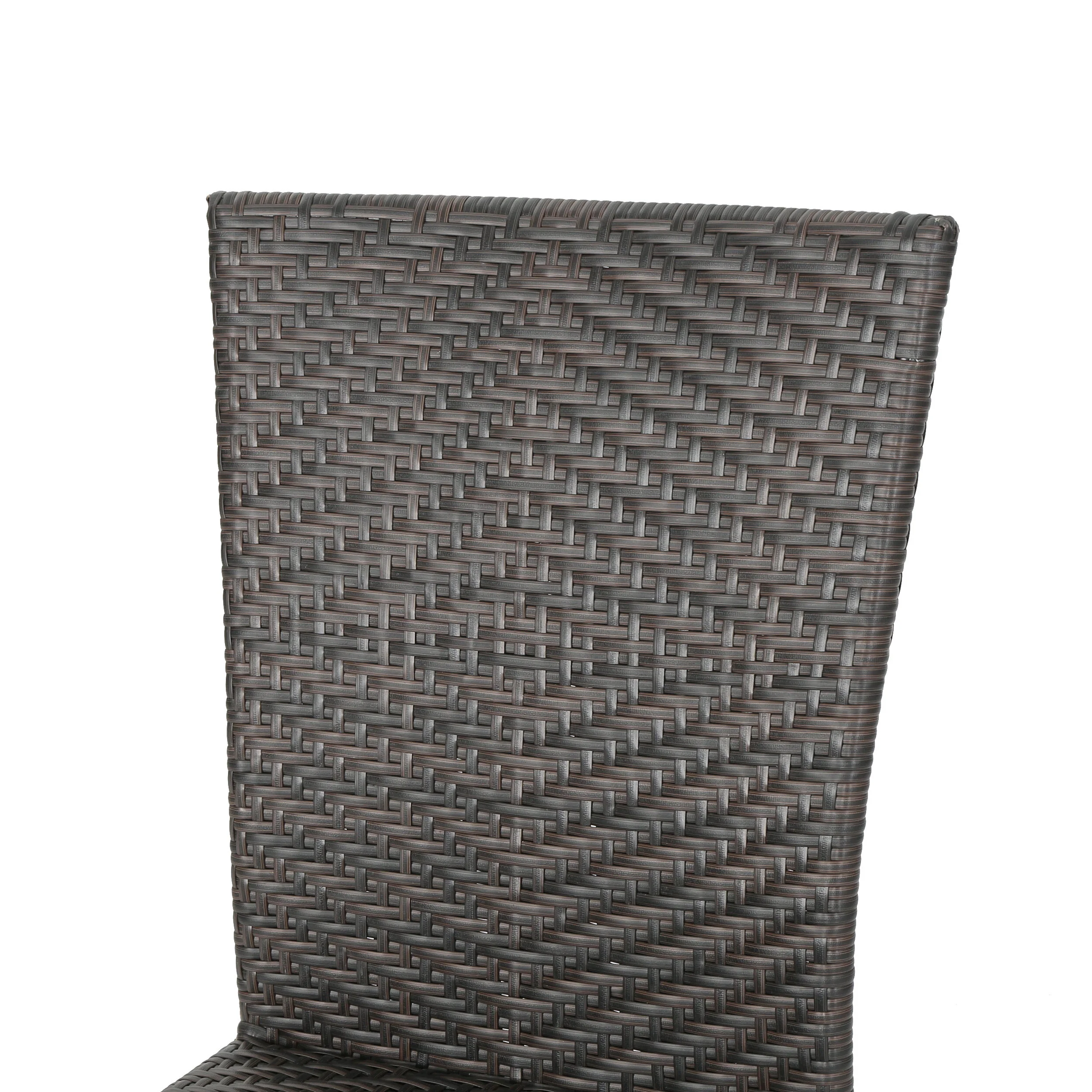 Solana Outdoor Multibrown Wicker 3pc Bistro Set - furnishings