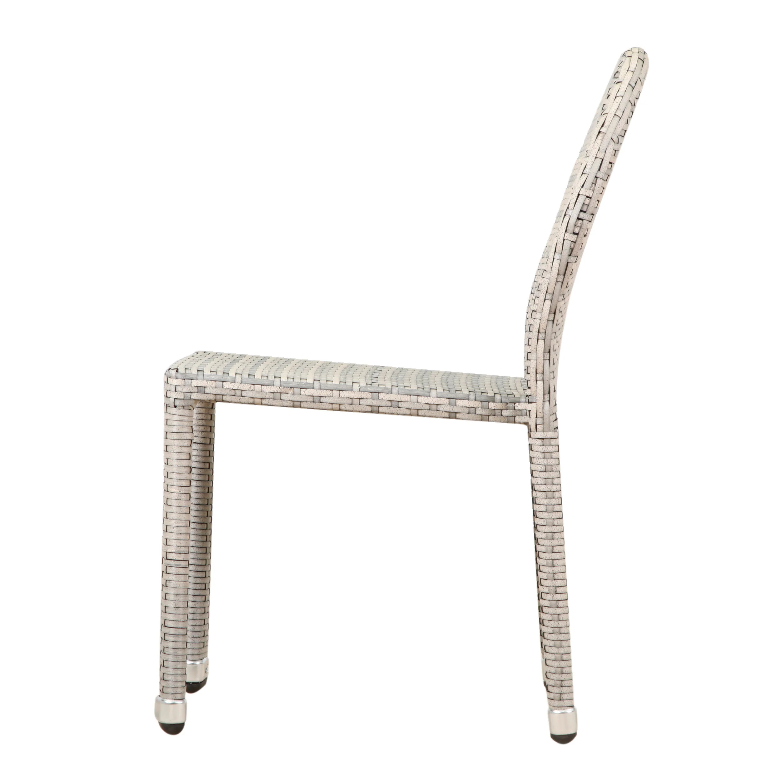 Ava Outdoor Aluminum Frame Wicker Stackable Dining Chairs - Set of 2 - furnishings