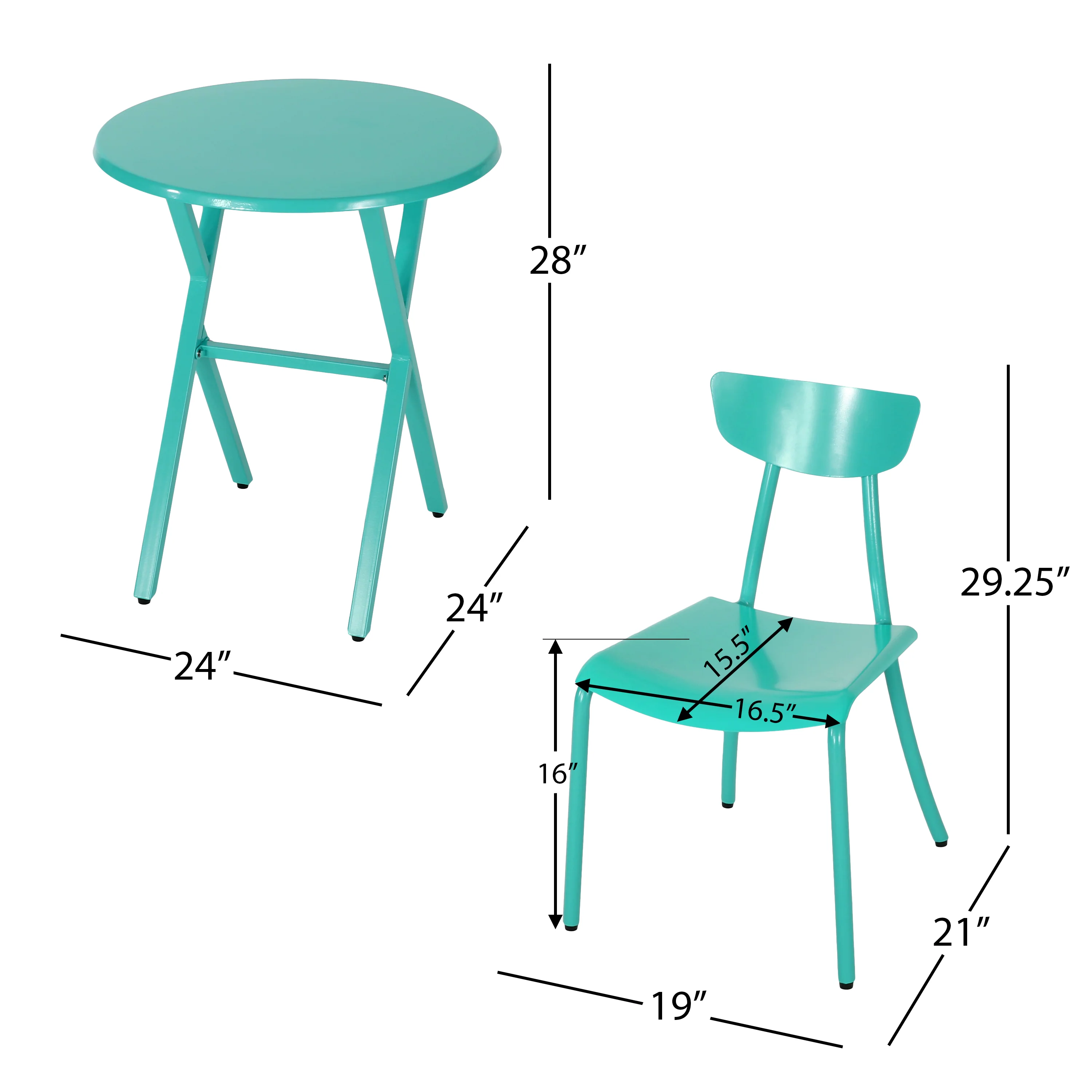 Lucy Outdoor Iron Bistro Set - furnishings