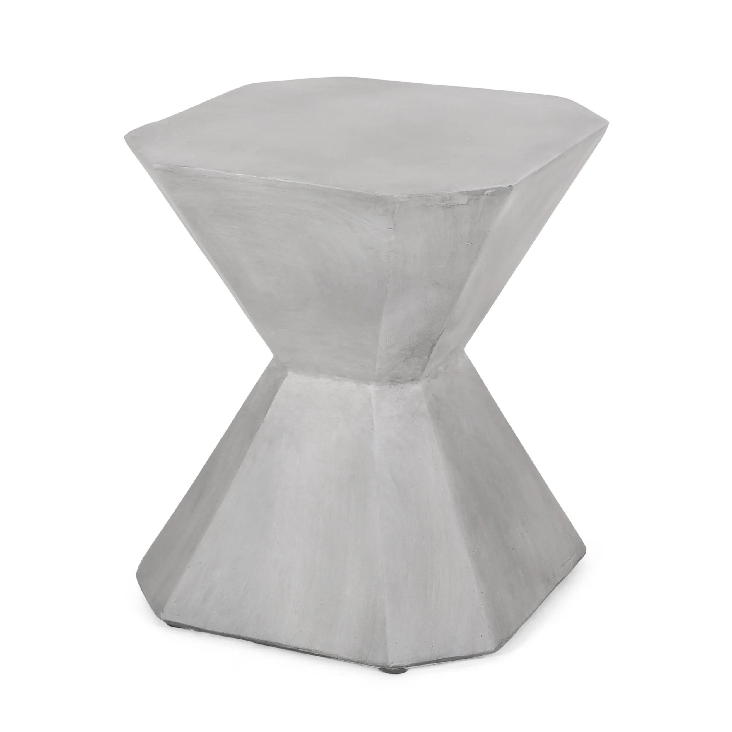 Noyes Outdoor Lightweight Concrete Side Table, Concrete Finish - furnishings