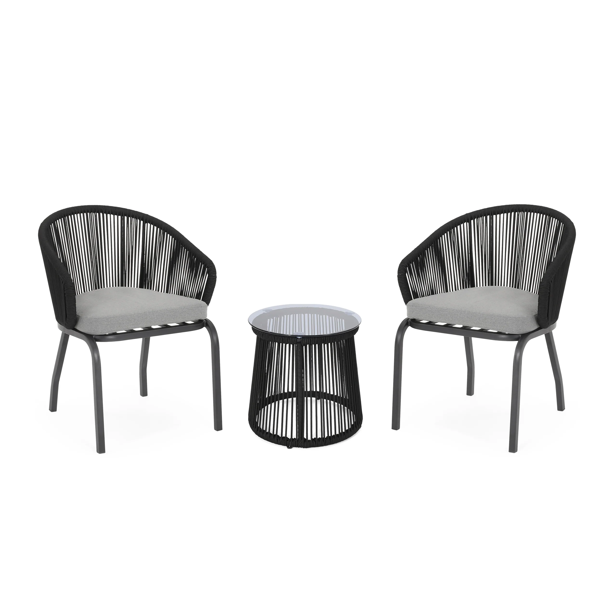 Brayan Outdoor Modern 2 Seater Chat Set - furnishings