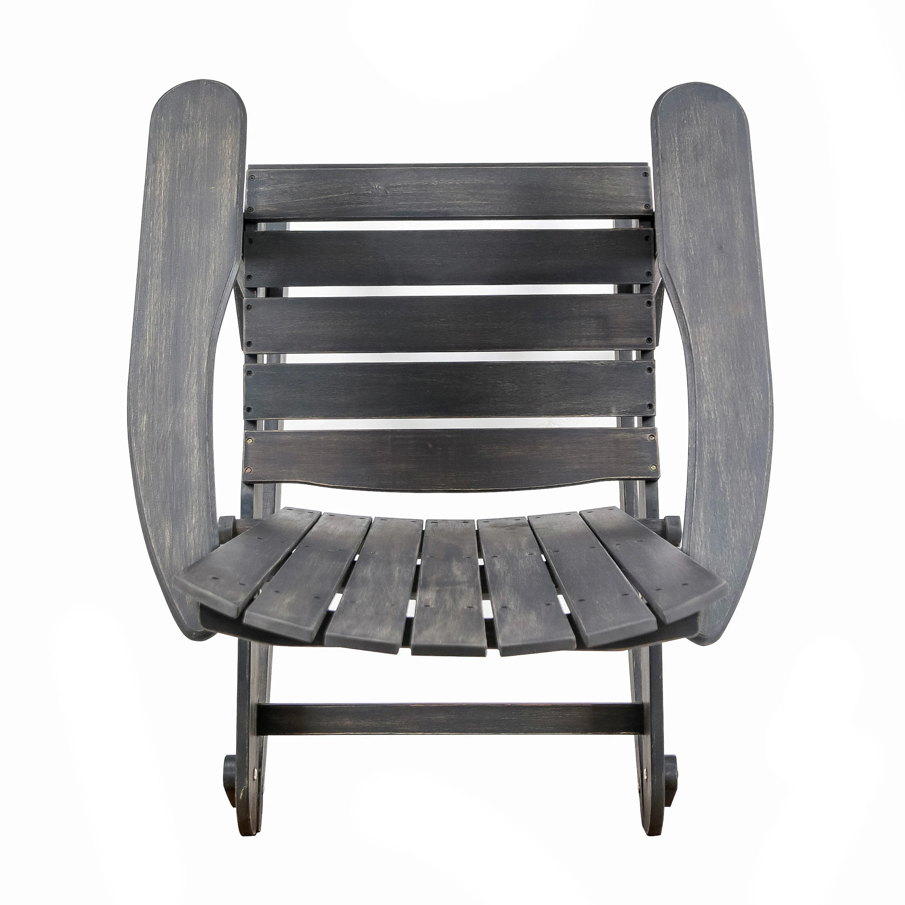 Vivian Outdoor Acacia Wood Adirondack Rocking Chair - furnishings