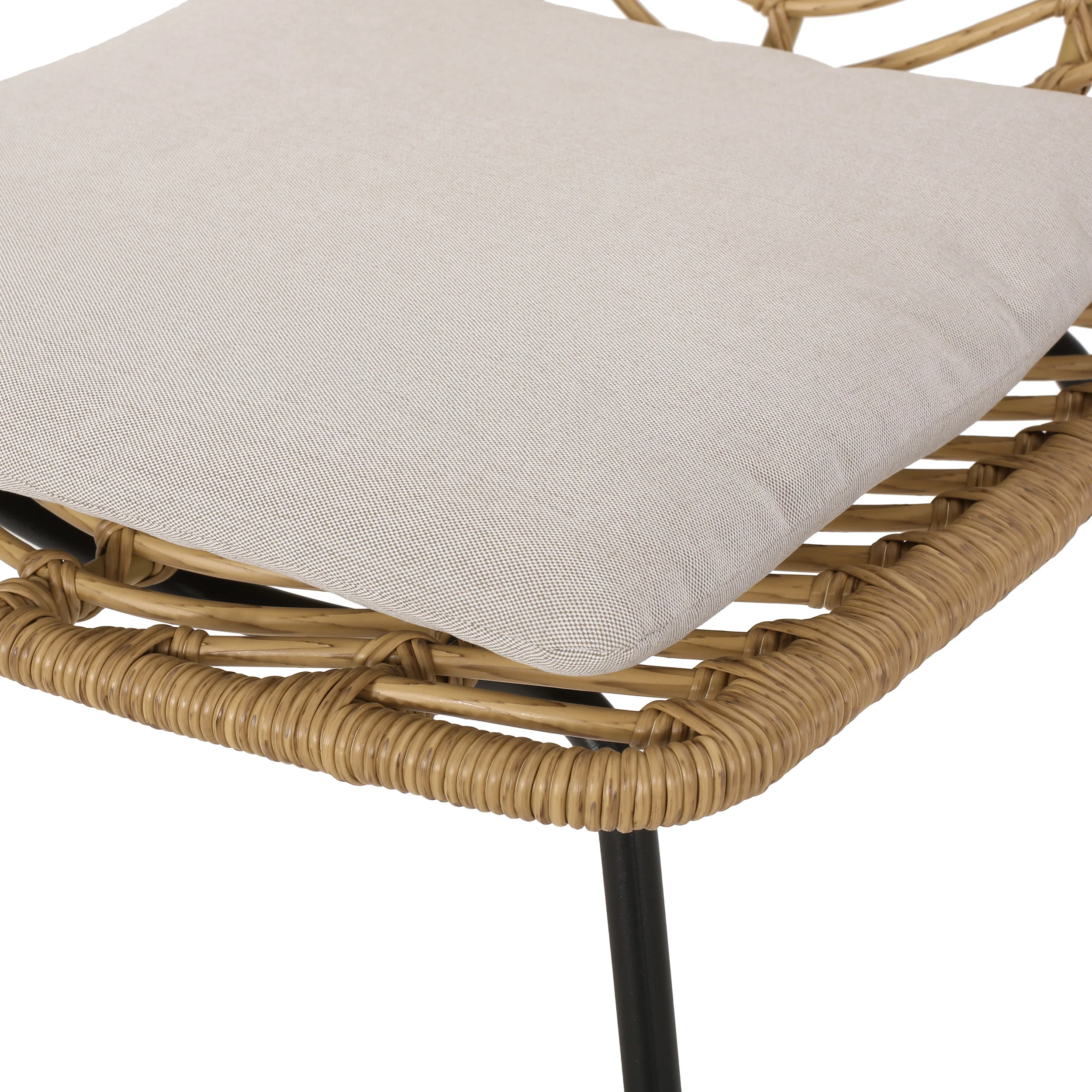 Azlee Berrien Outdoor Wicker Chairs with Cushion, Set of 2 - furnishings