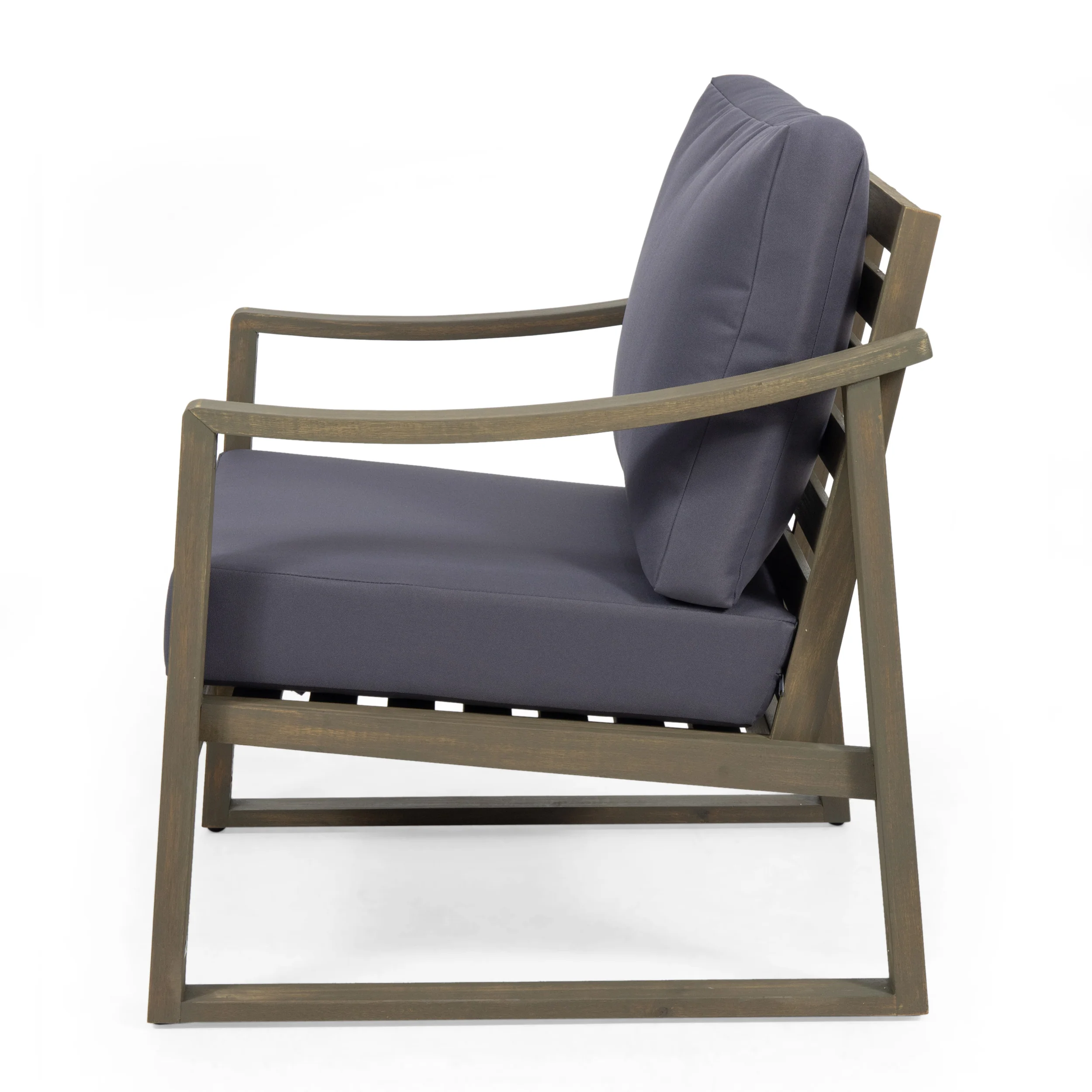 Johnlucas Outdoor Acacia Wood Loveseat and Coffee Table Set - furnishings