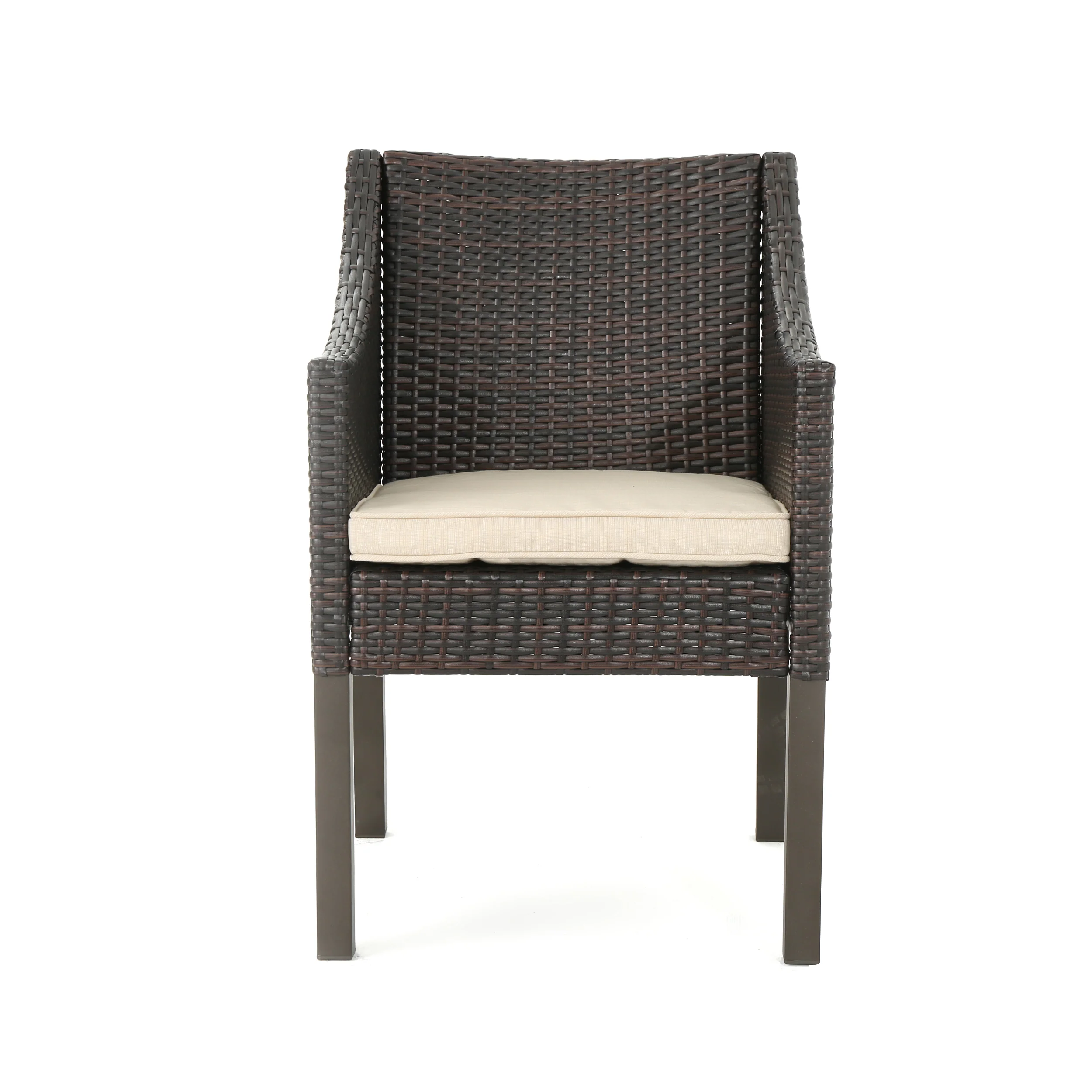 Aspen Outdoor Wicker Dining Chairs with Water Resistant Cushions (Set of 4) - furnishings