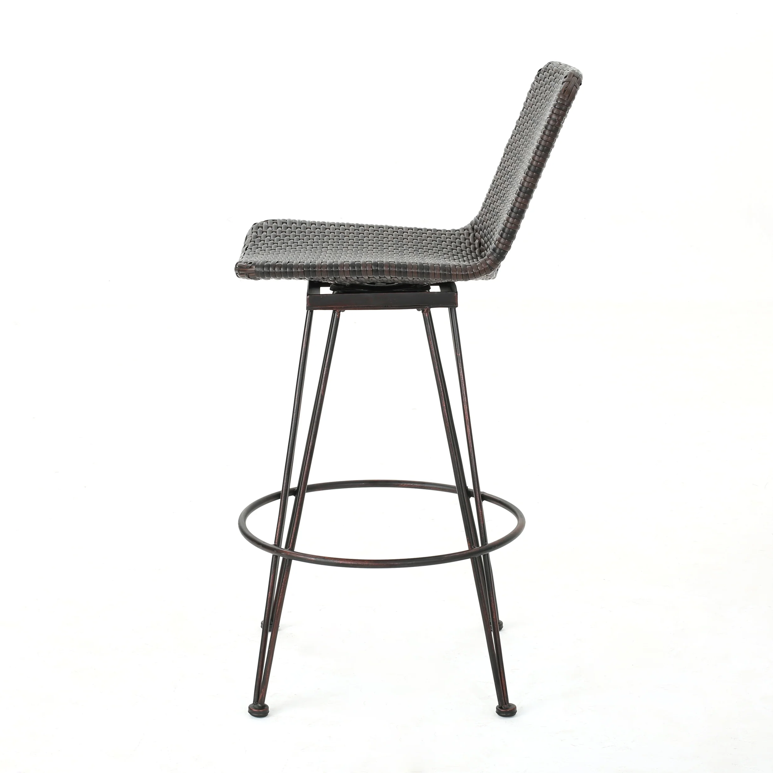 Avy Outdoor Modern Industrial 3 Piece Acacia Wood Bar Set - furnishings