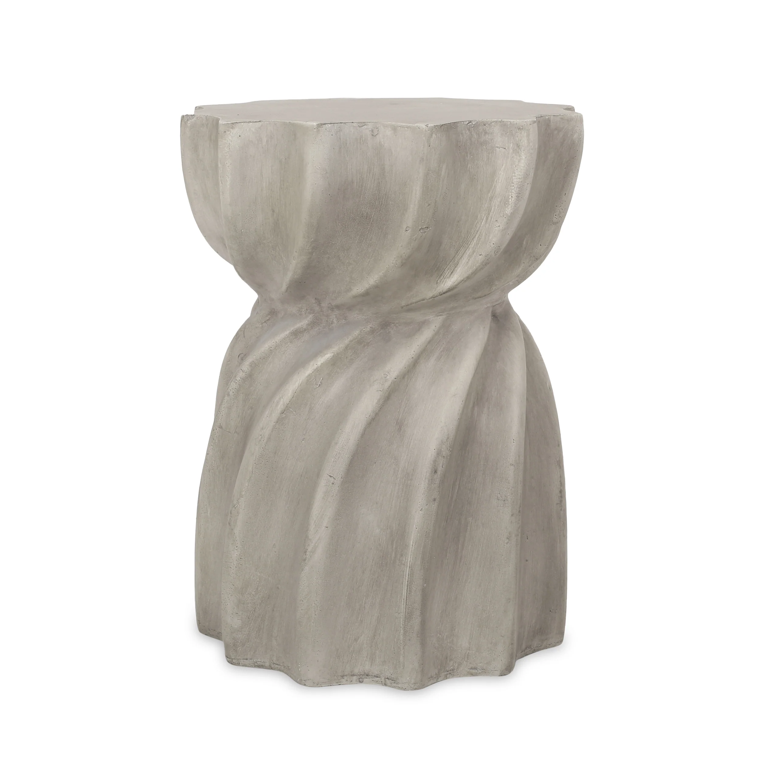 Giannis Outdoor Contemporary Lightweight Concrete Accent Side Table - furnishings