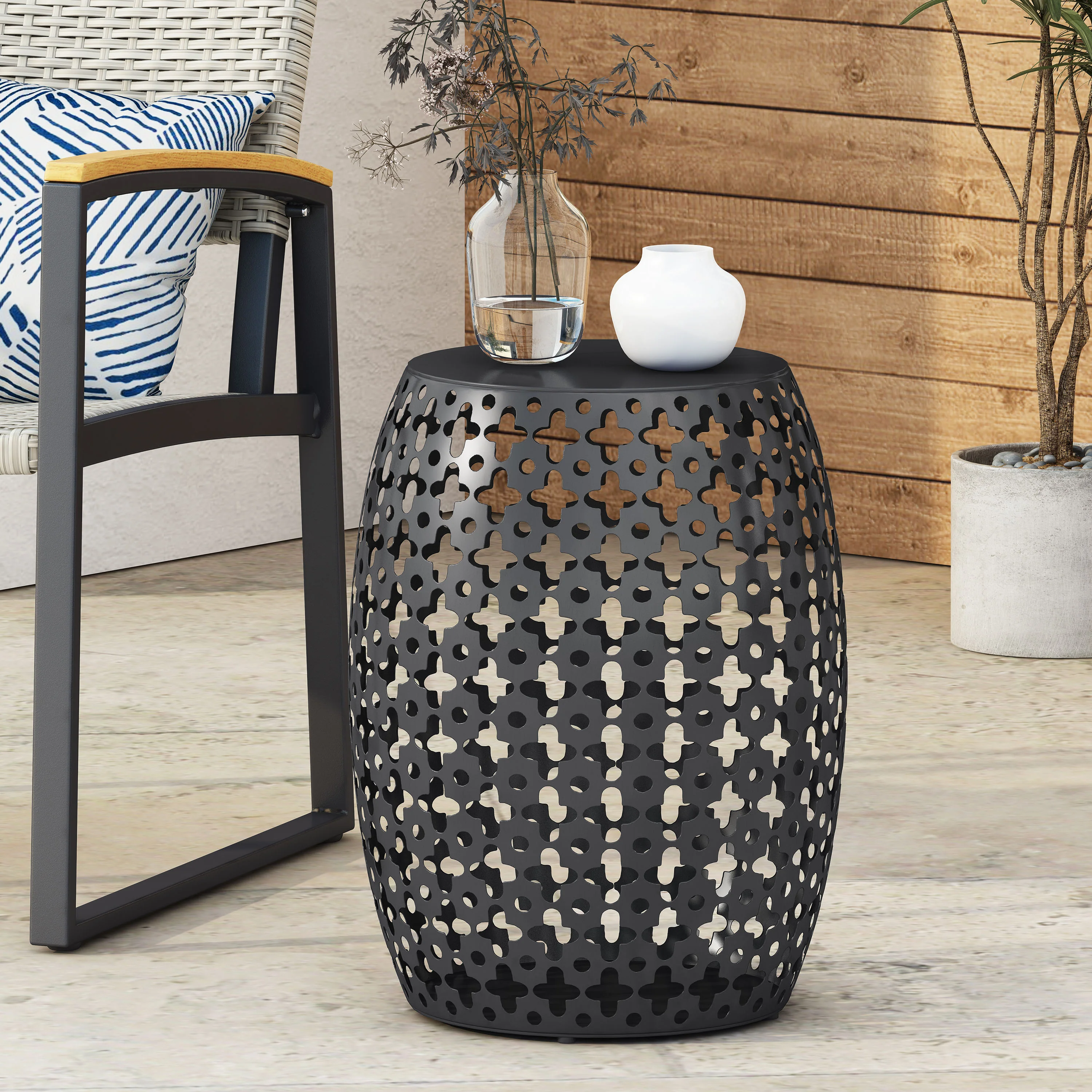 Wichita Outdoor Metal Side Table - furnishings