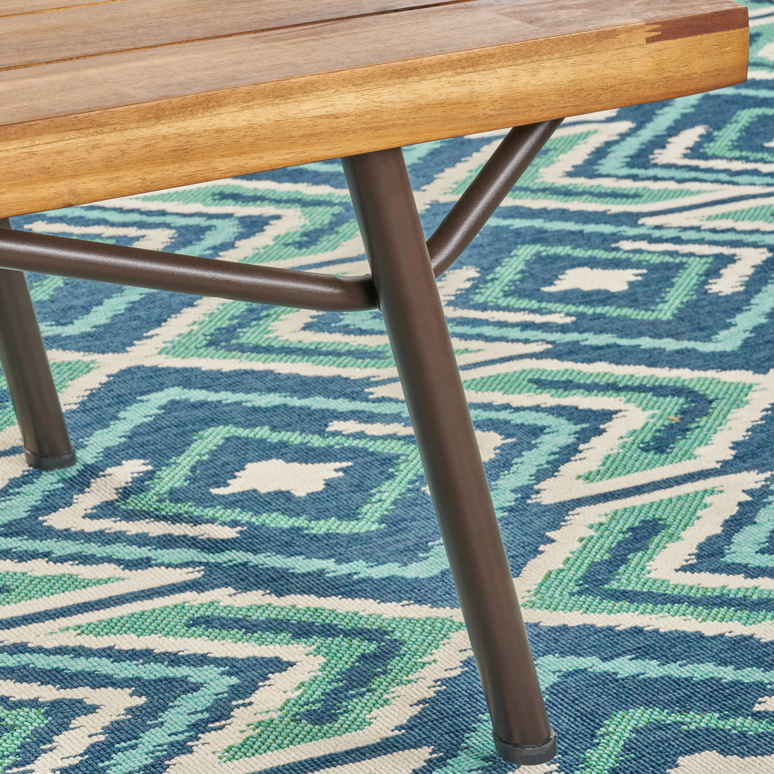 Baish Outdoor Acacia Wood Coffee Table, Teak - furnishings