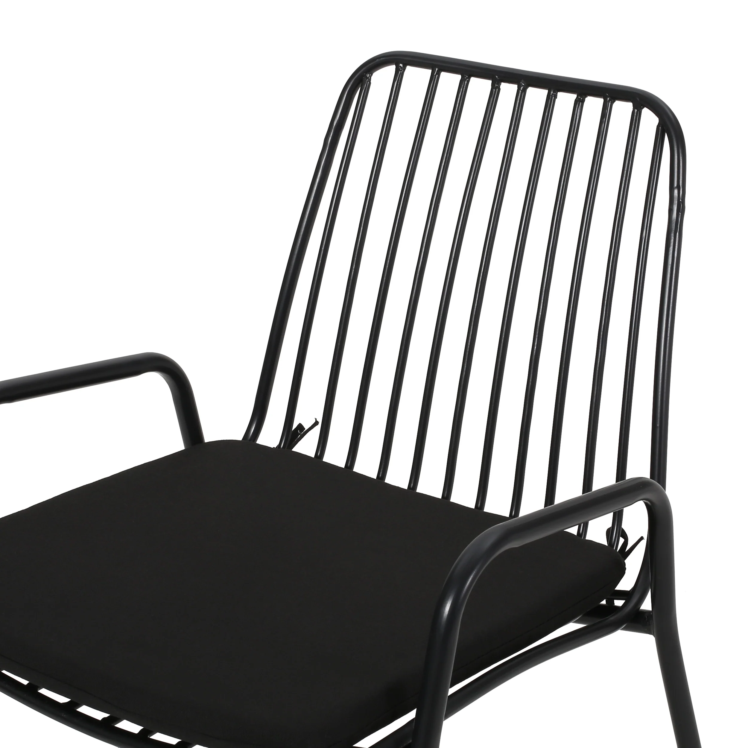 Ashwood Outdoor Modern Iron 2 Seater Chat Set with Cushions - furnishings