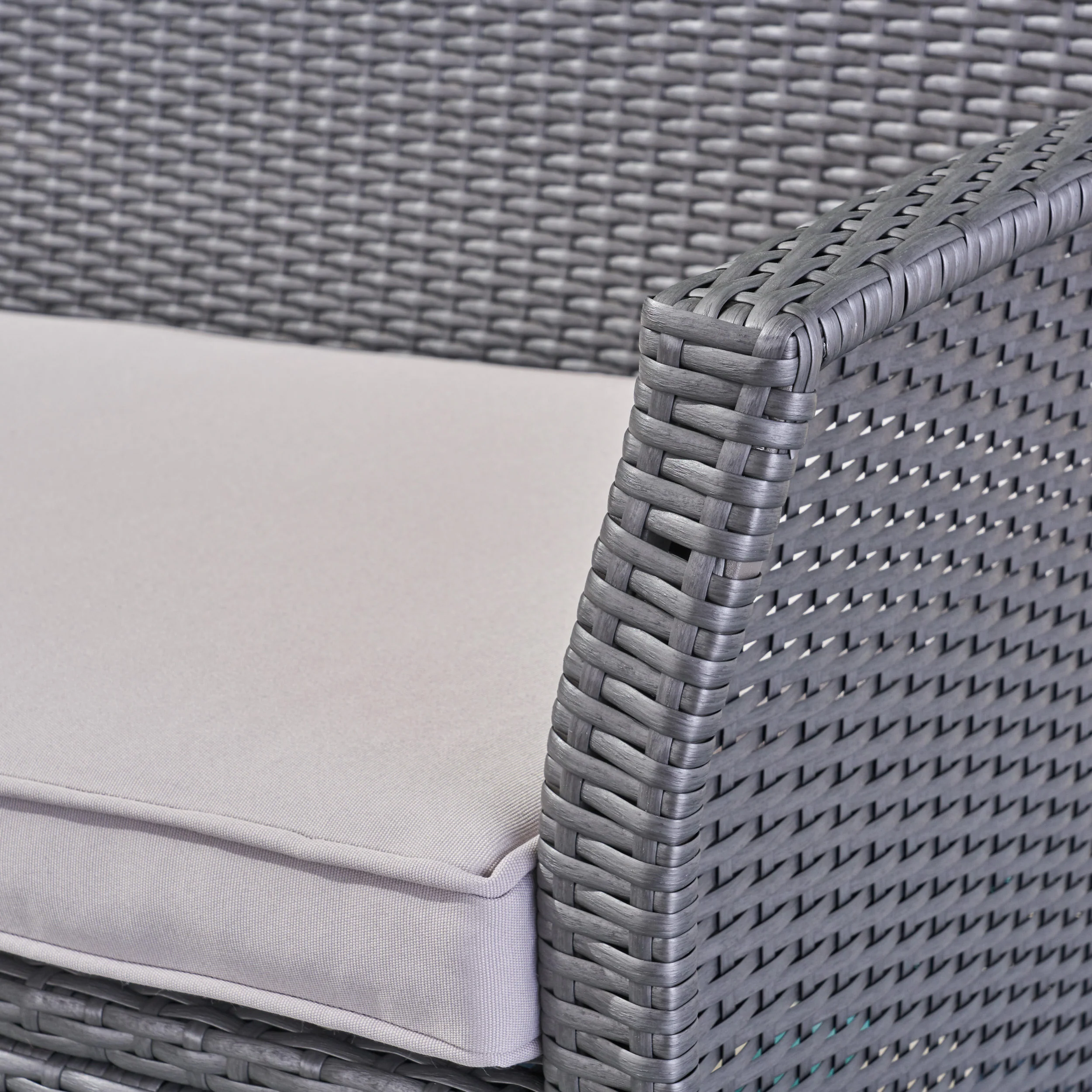 Roswell Outdoor 7 Seater Wicker Chat Set - furnishings