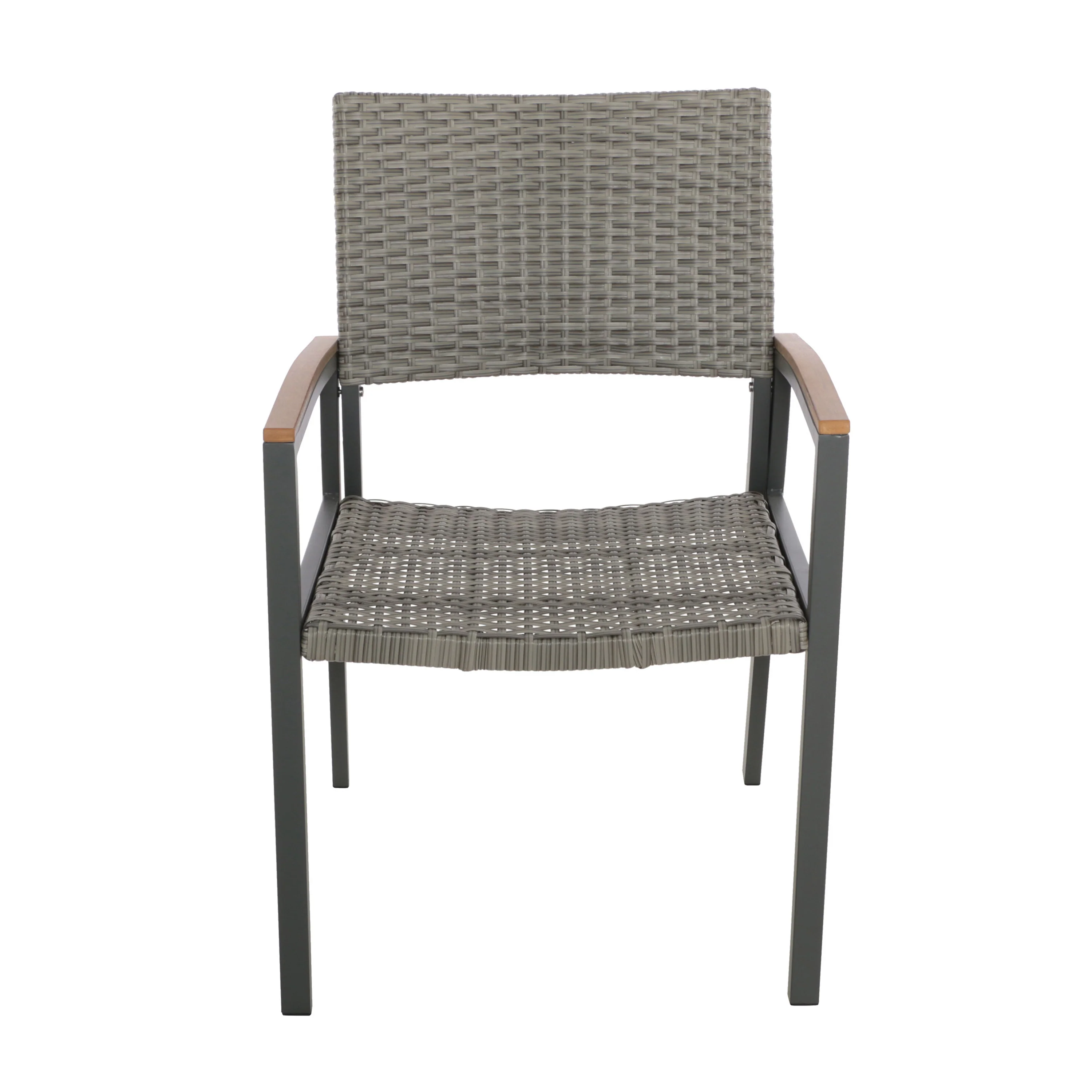 Emma Outdoor Wicker Dining Chair with Aluminum Frame (Set of 2) - furnishings