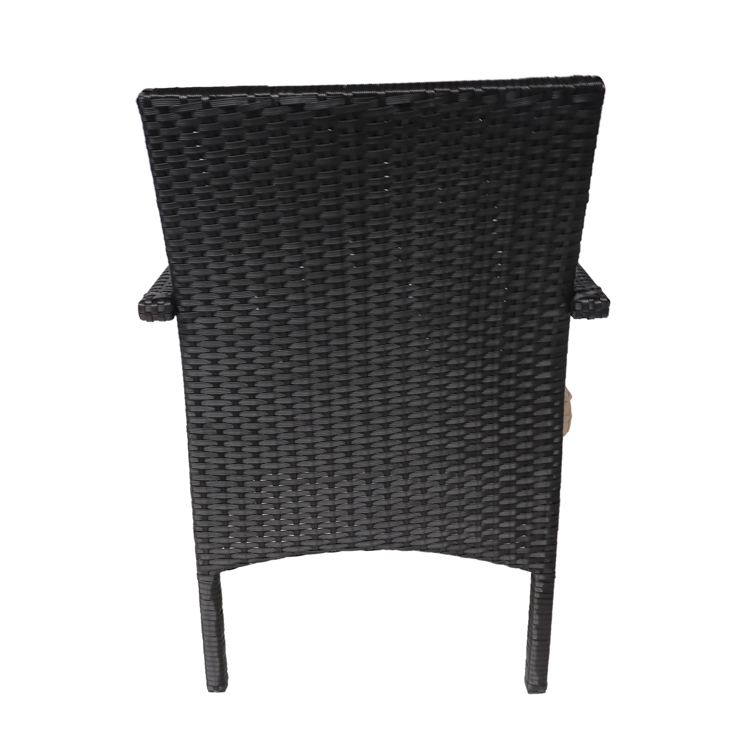 Mavis Patio Conversation Set, 6-Seater with Loveseat, Club Chairs, and Coffee Table, Brown Wicker with Tan Outdoor Cushions - furnishings
