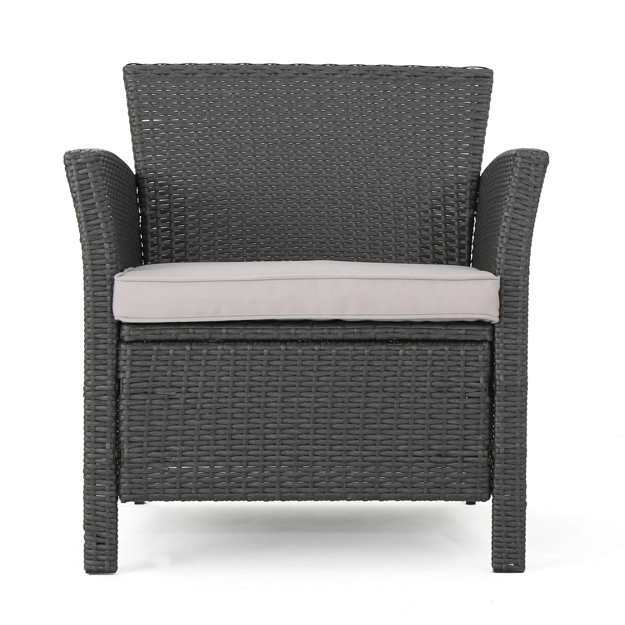 Tori Outdoor Wicker Club Chairs with Water-Resistant Cushions (Set of 2) - furnishings
