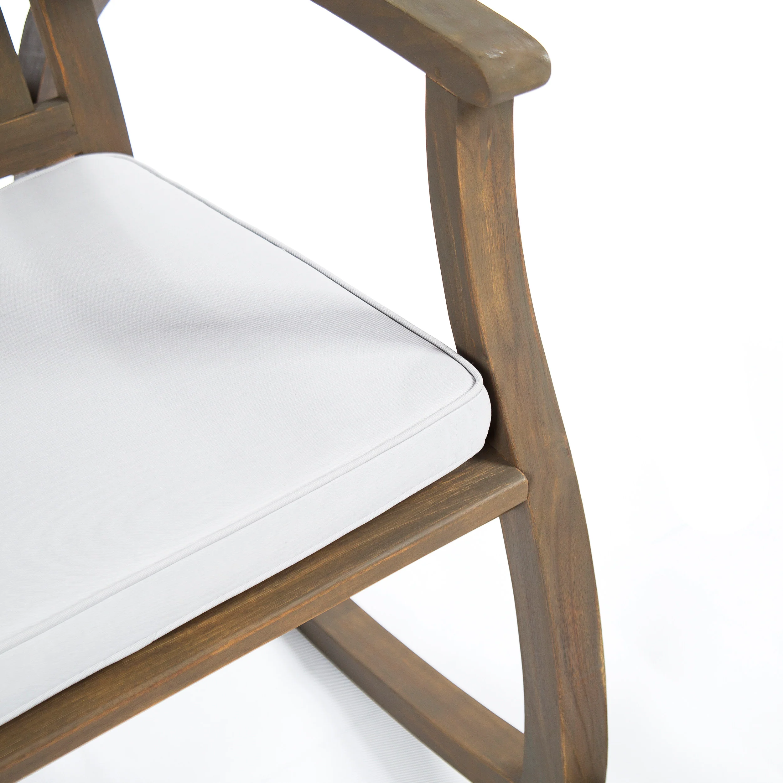 Cattan Outdoor Acacia Wood Rocking Chair with Water Resistant Cushions - Set of 2 - furnishings