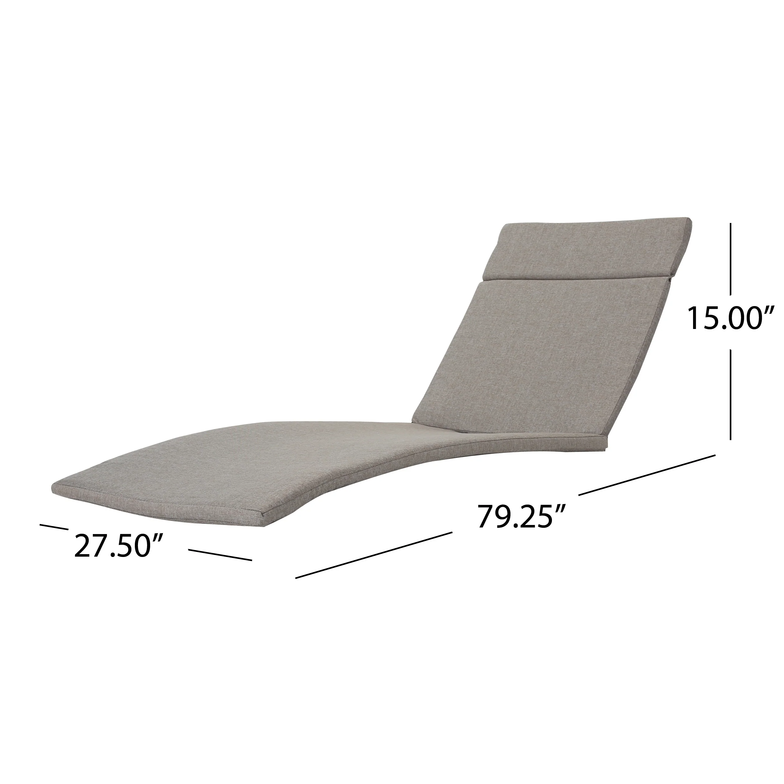 Solaris Outdoor Grey Wicker Armed Chaise Lounge w/ Water Resistant Cushion - furnishings