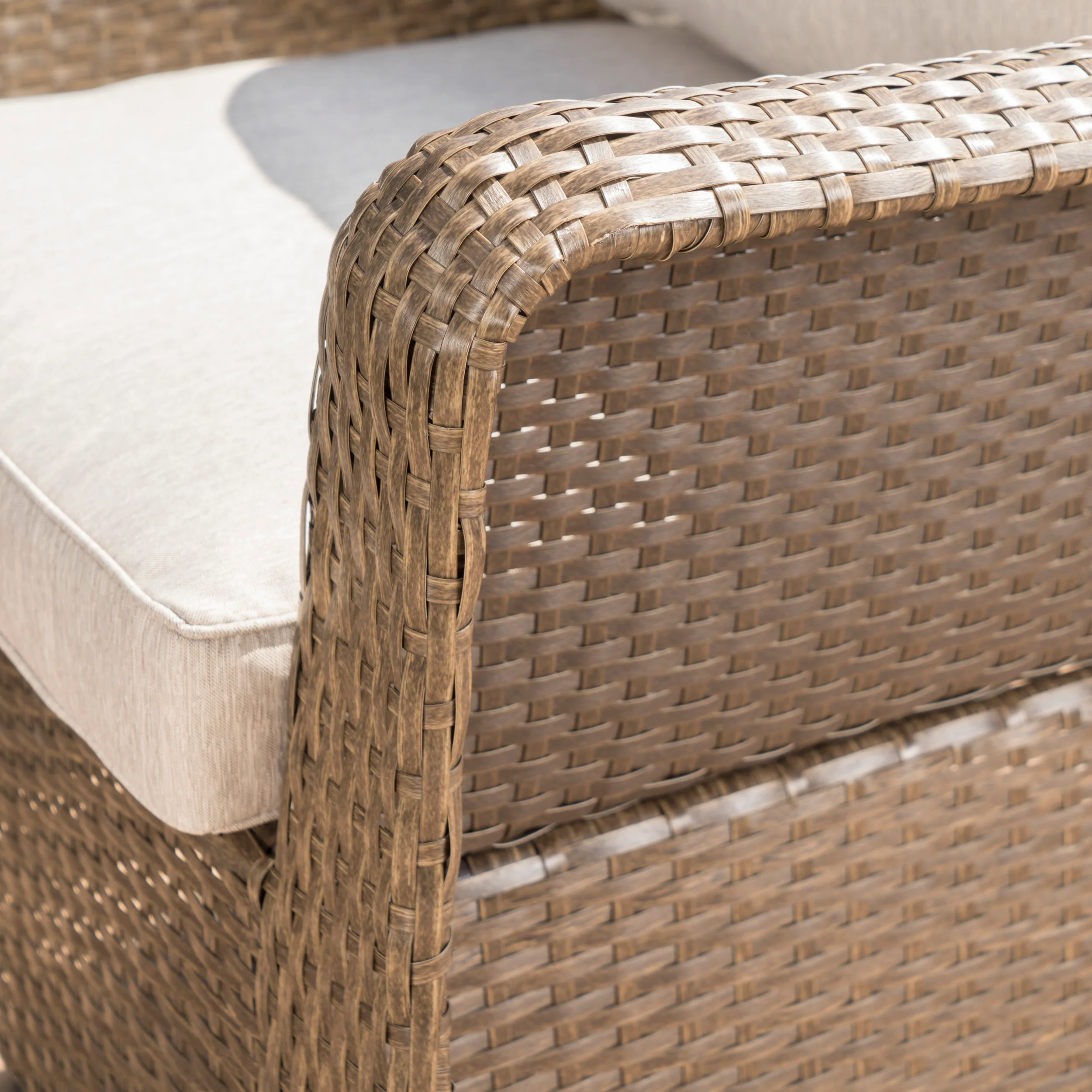 Linsten Outdoor Wicker Swivel Club Chairs with Water Resistant Cushions - furnishings