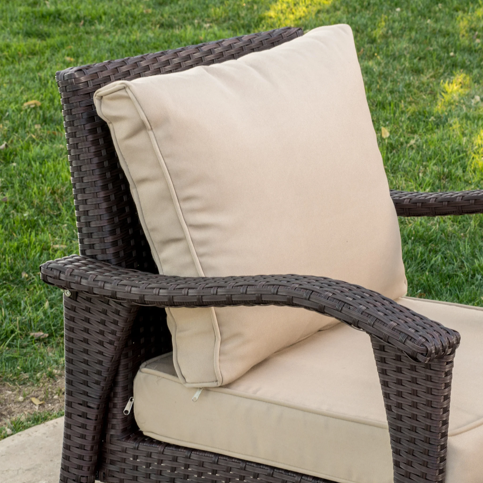 Bleecker Outdoor Wicker Club Chair with Cushion, Set of 2 - furnishings