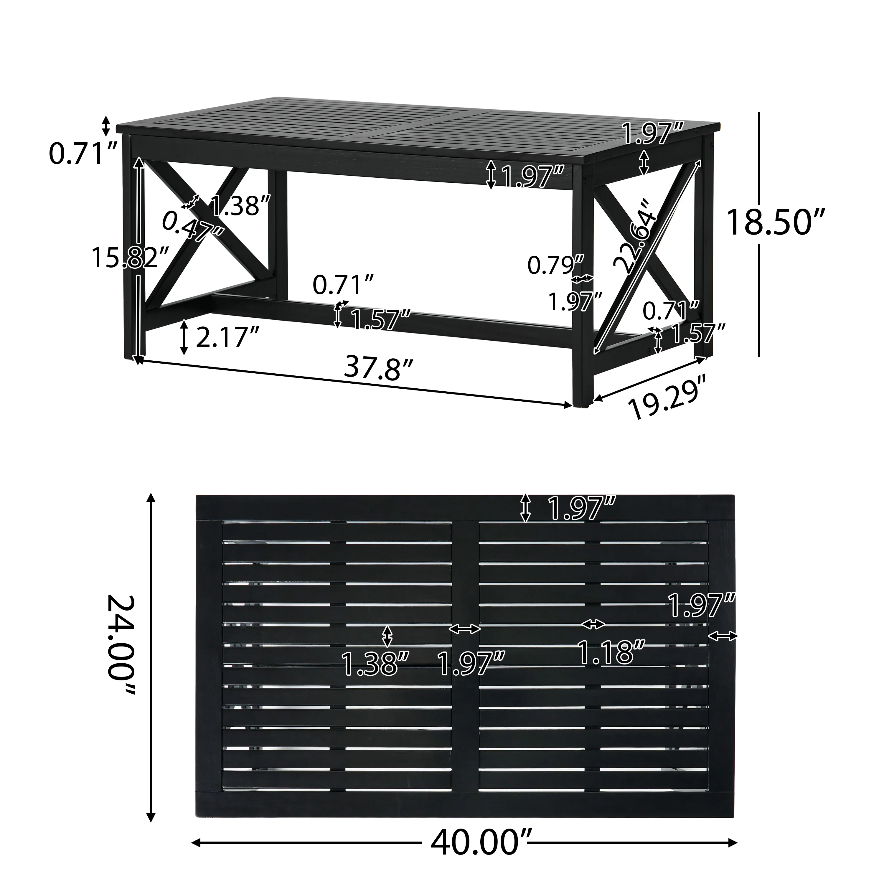 Ismus Outdoor Finished Acacia Wood Coffee Table - furnishings