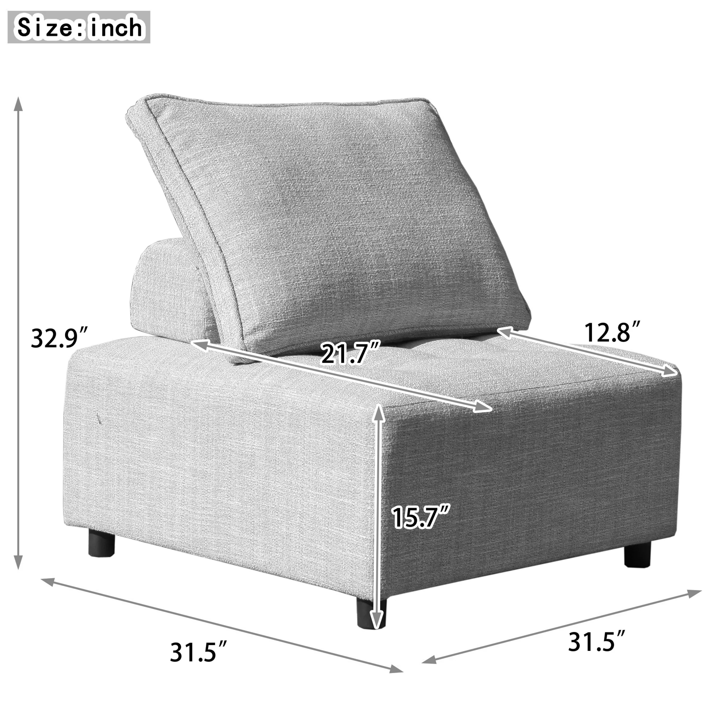 Premium Outdoor Modular Sofa with Aluminum Frame, Removable Cushions & Waterproof Cover - furnishings