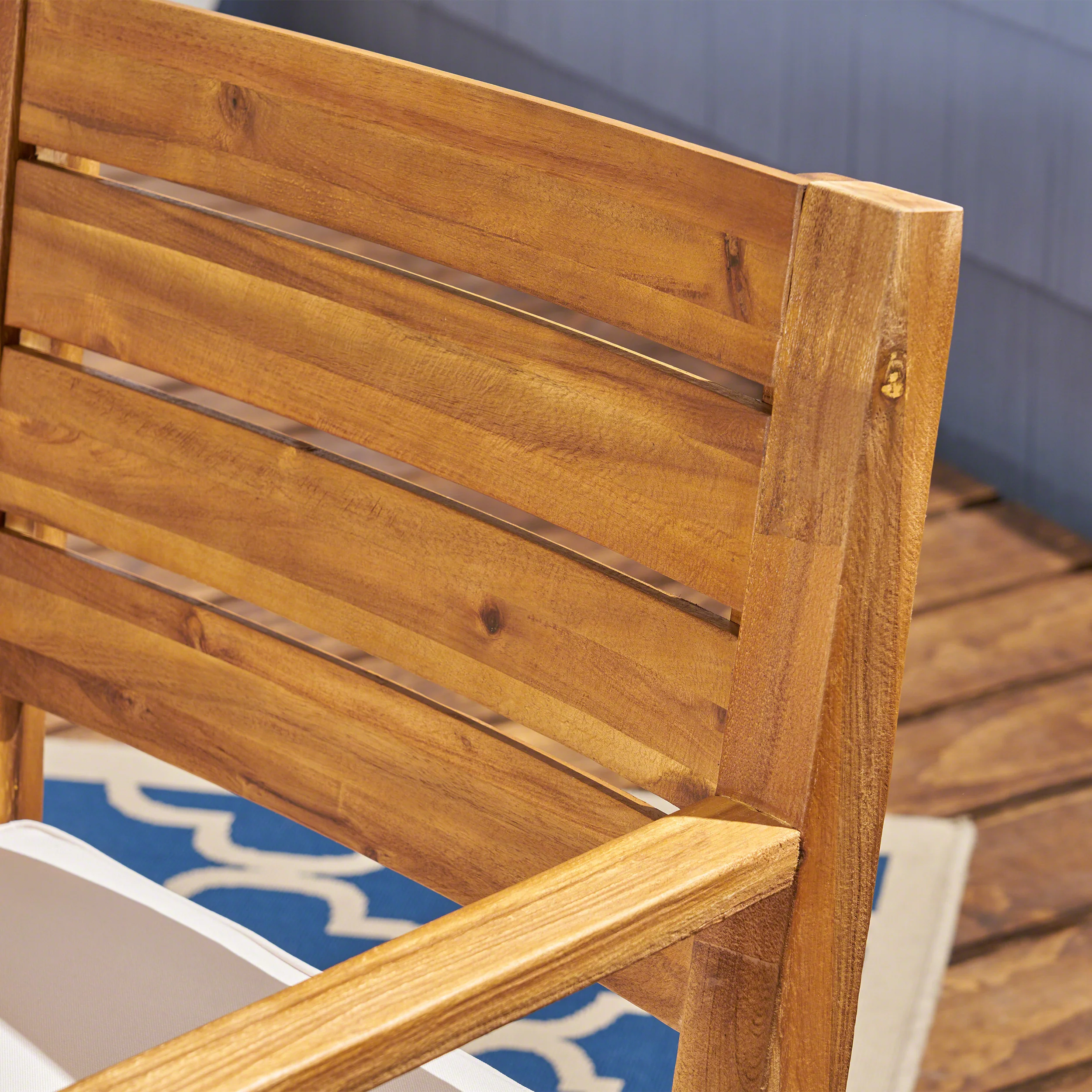 Eric Outdoor Acacia Wood Dining Chairs - furnishings
