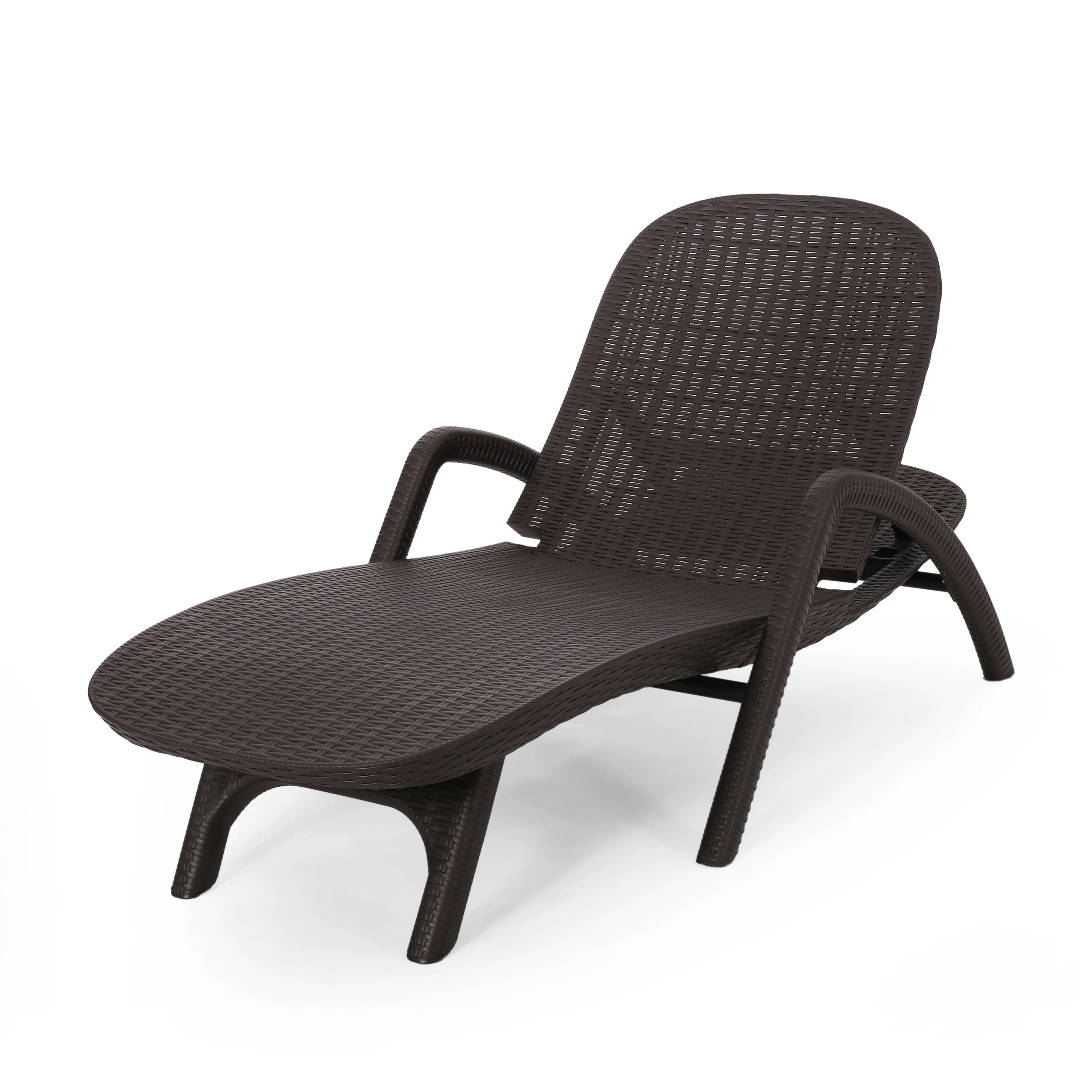 Farirra Outdoor Faux Wicker Chaise Lounge - furnishings