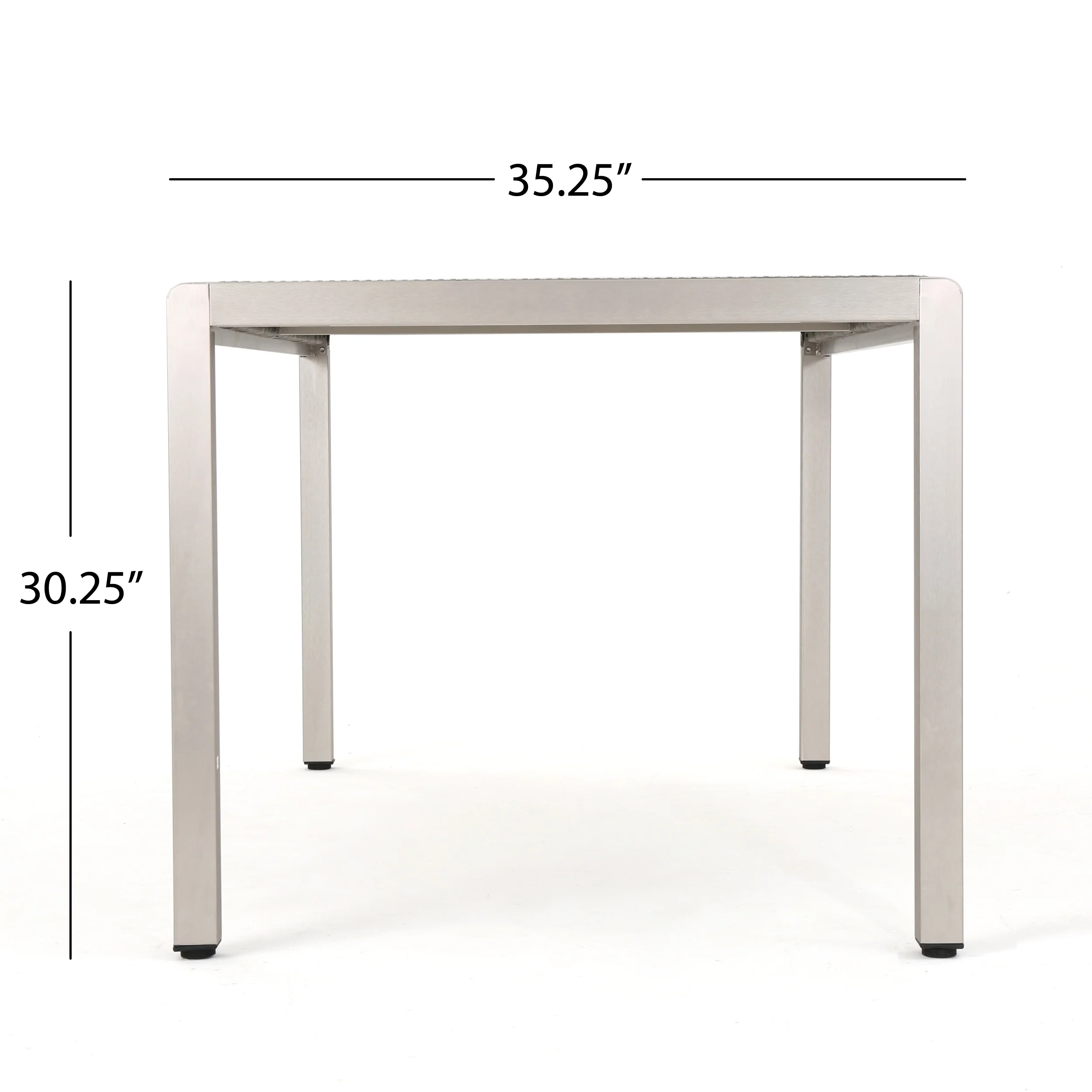 Coral Bay Outdoor Aluminum Dining Table w/ Wicker Top - furnbro