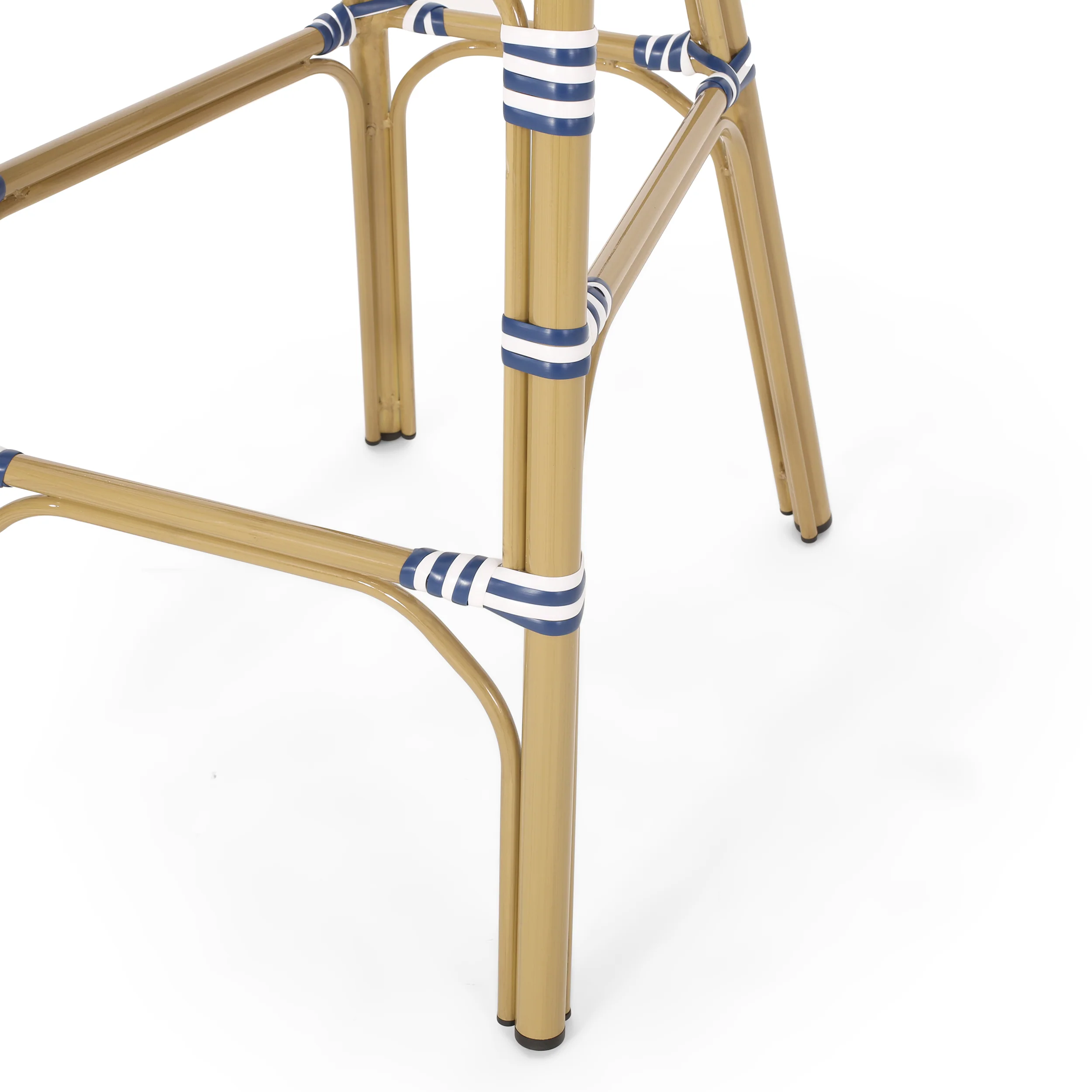 Grelton Outdoor Aluminum French Barstools, Set of 2 - furnishings
