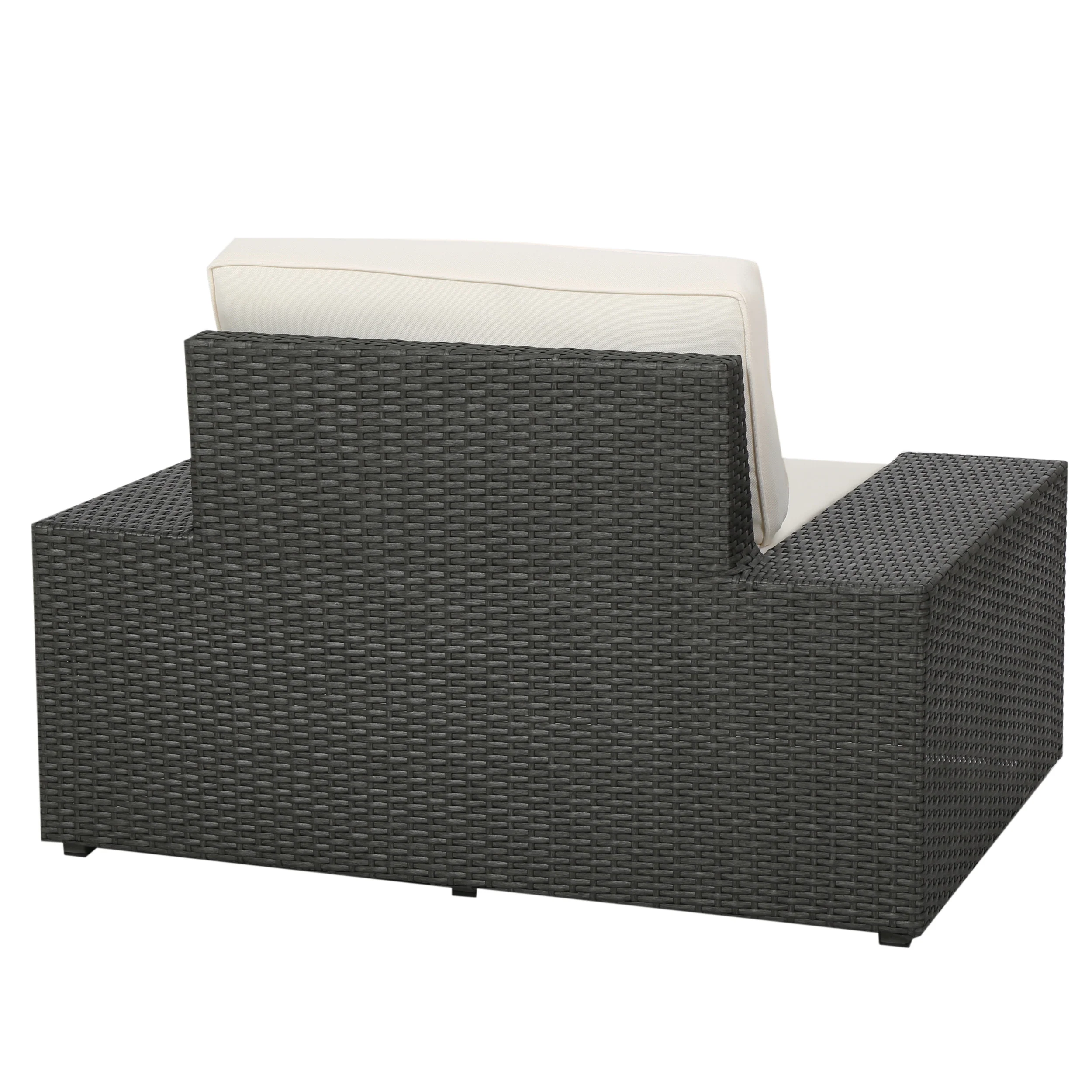 Reddington 7pc Outdoor Grey Wicker Sofa Set w/ Cushions - furnishings