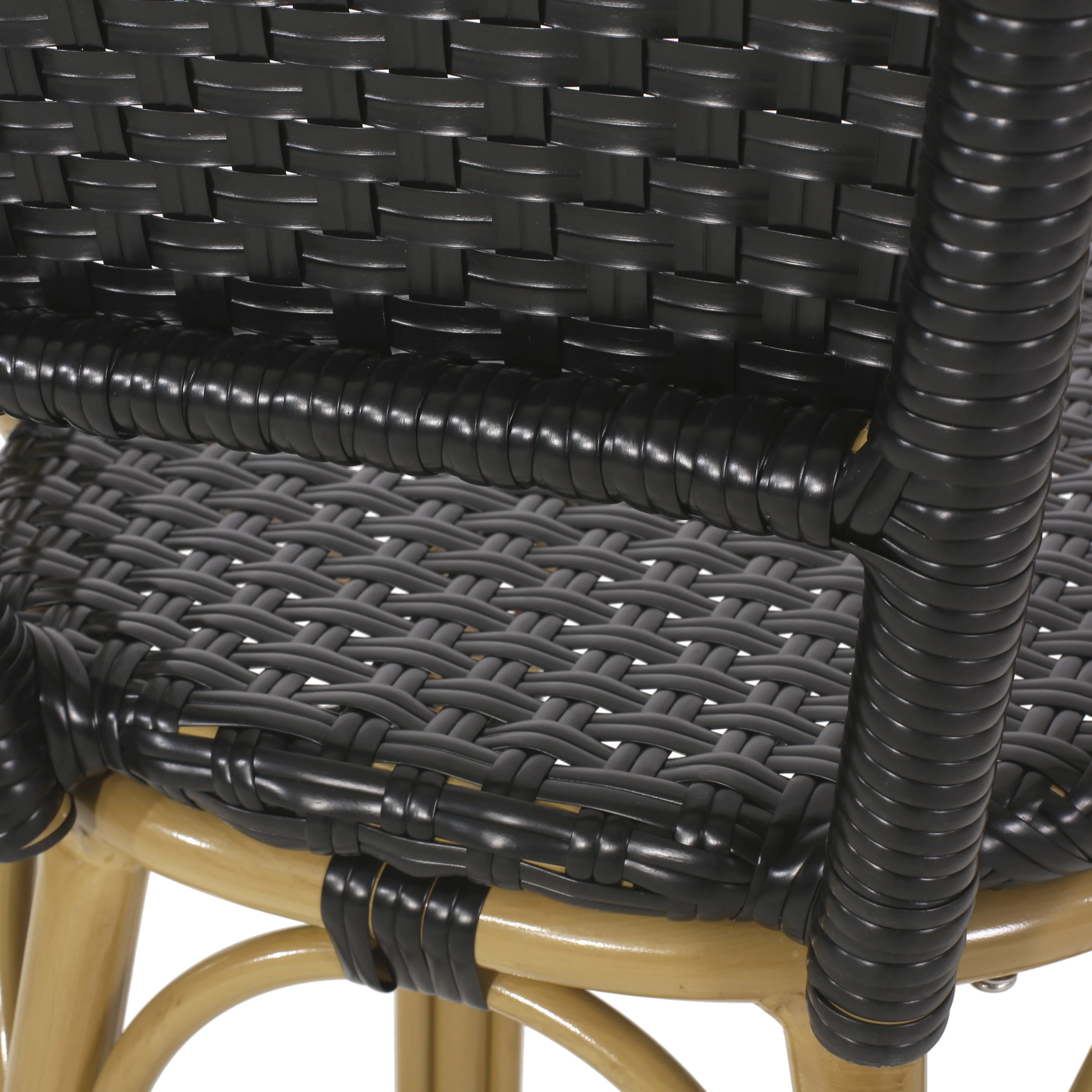 Cotterell Outdoor French Wicker and Aluminum 29.5 Inch Barstools, Set of 2 - furnishings
