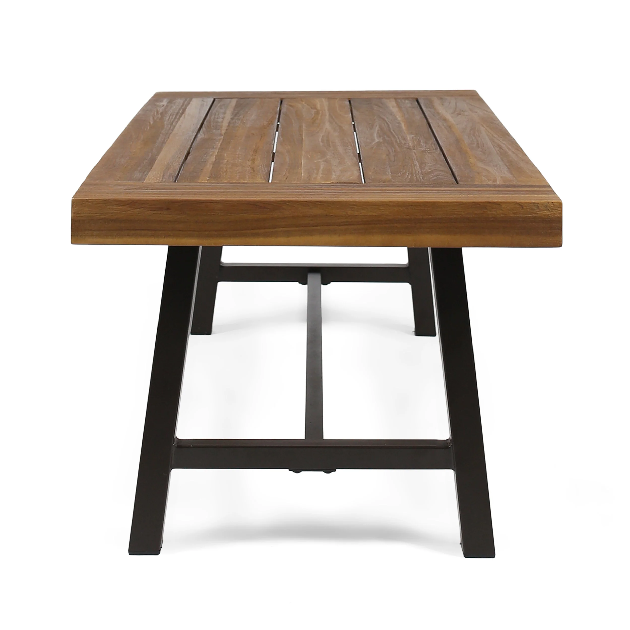 Jenny Outdoor Acacia Wood Coffee Table, Sandblast Finish - furnishings