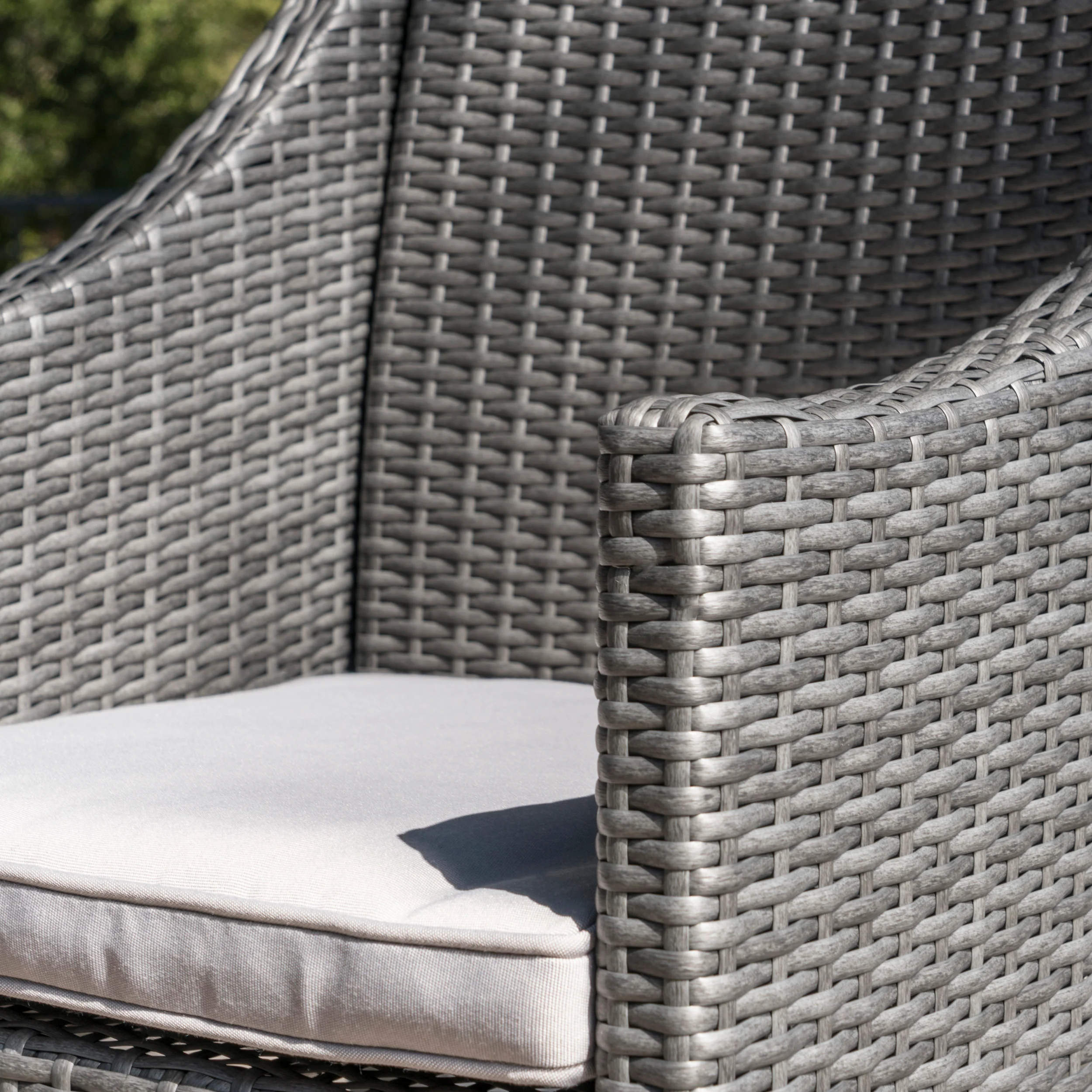 Antioch Outdoor Wicker Dining Chairs with Water Resistant Cushions (Set of 2) - furnishings