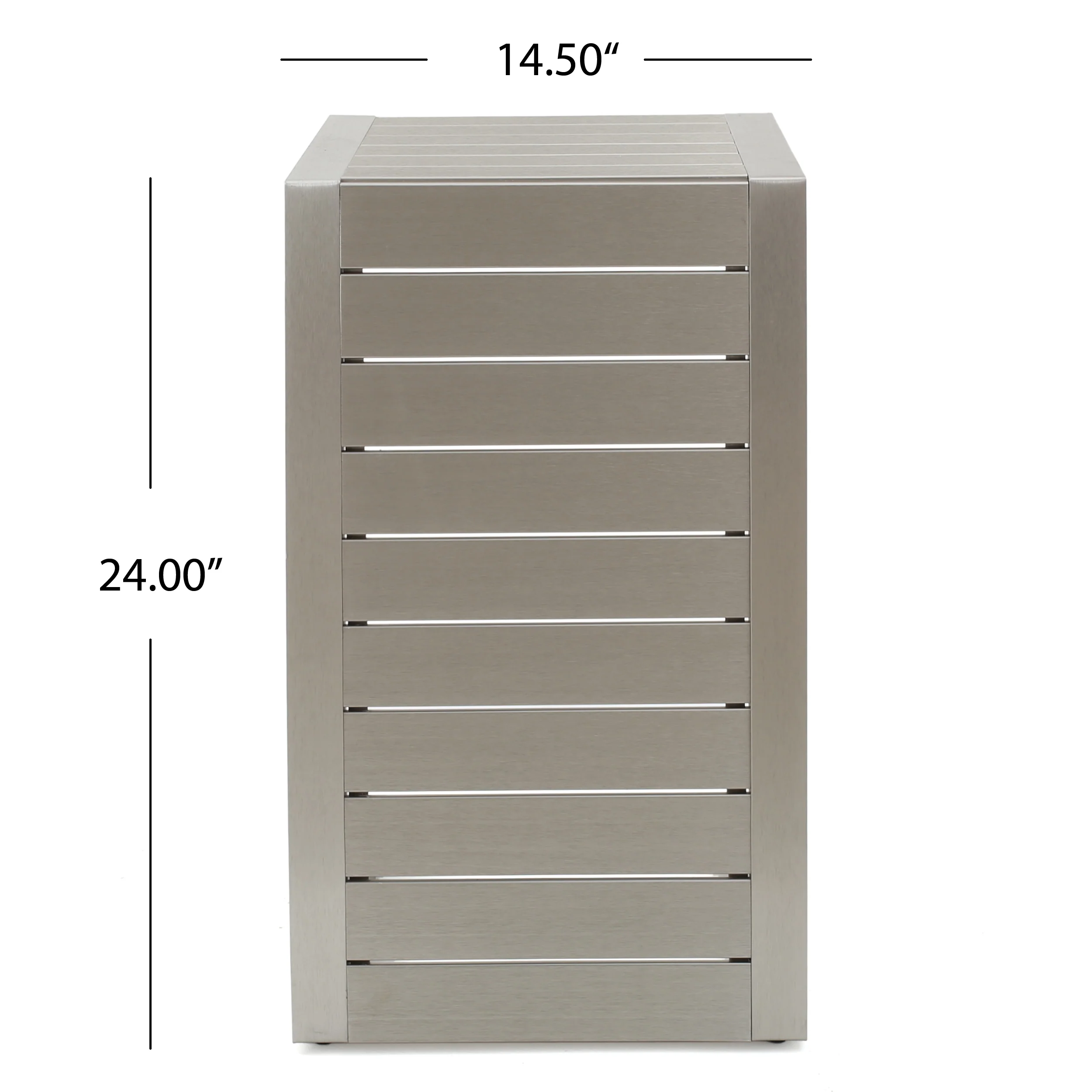 Crested Bay Outdoor 3 Piece Aluminum Framed Chat Set with Wicker C-Shaped Side Table - furnishings