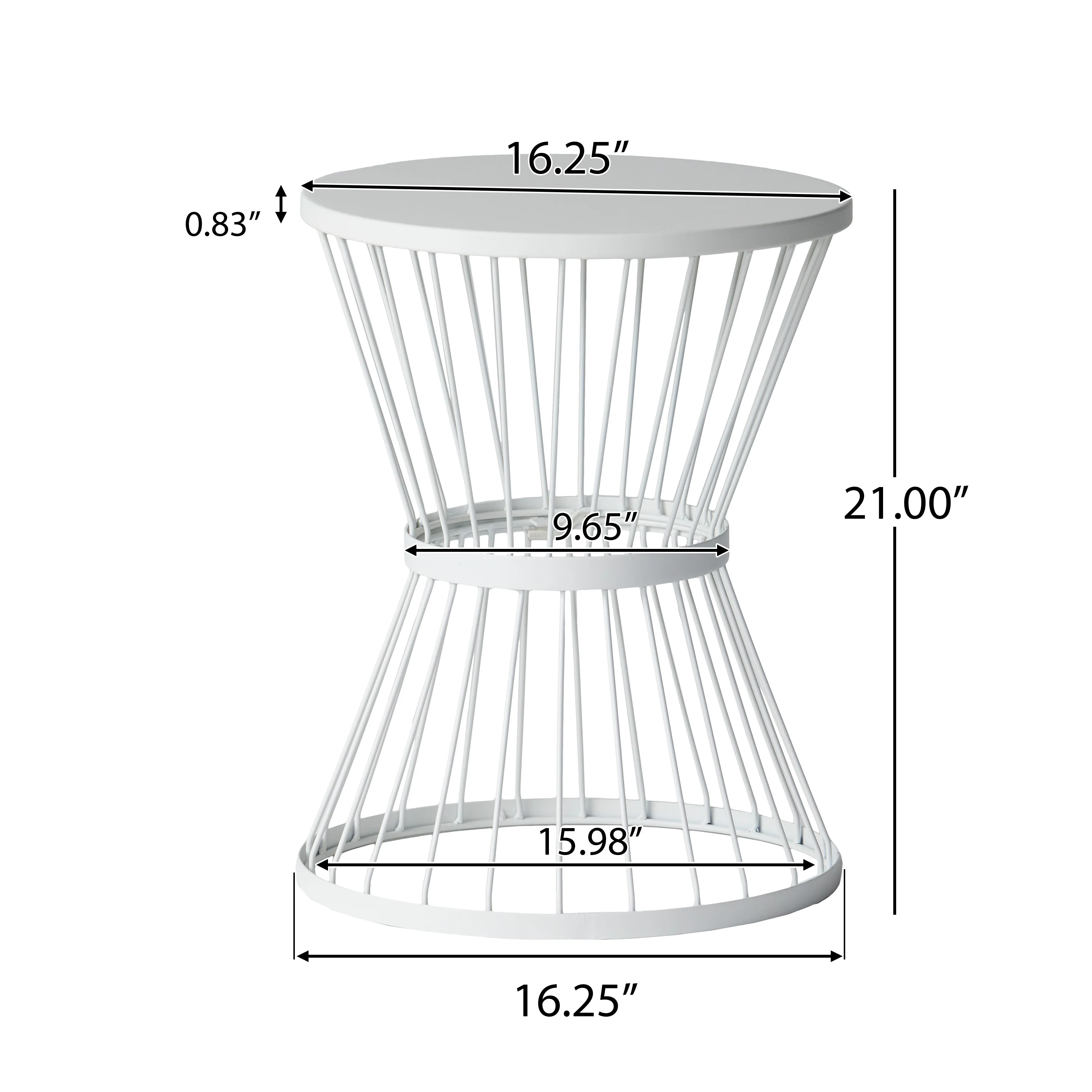 Fern Outdoor 16 Inch Iron Side Table - furnishings