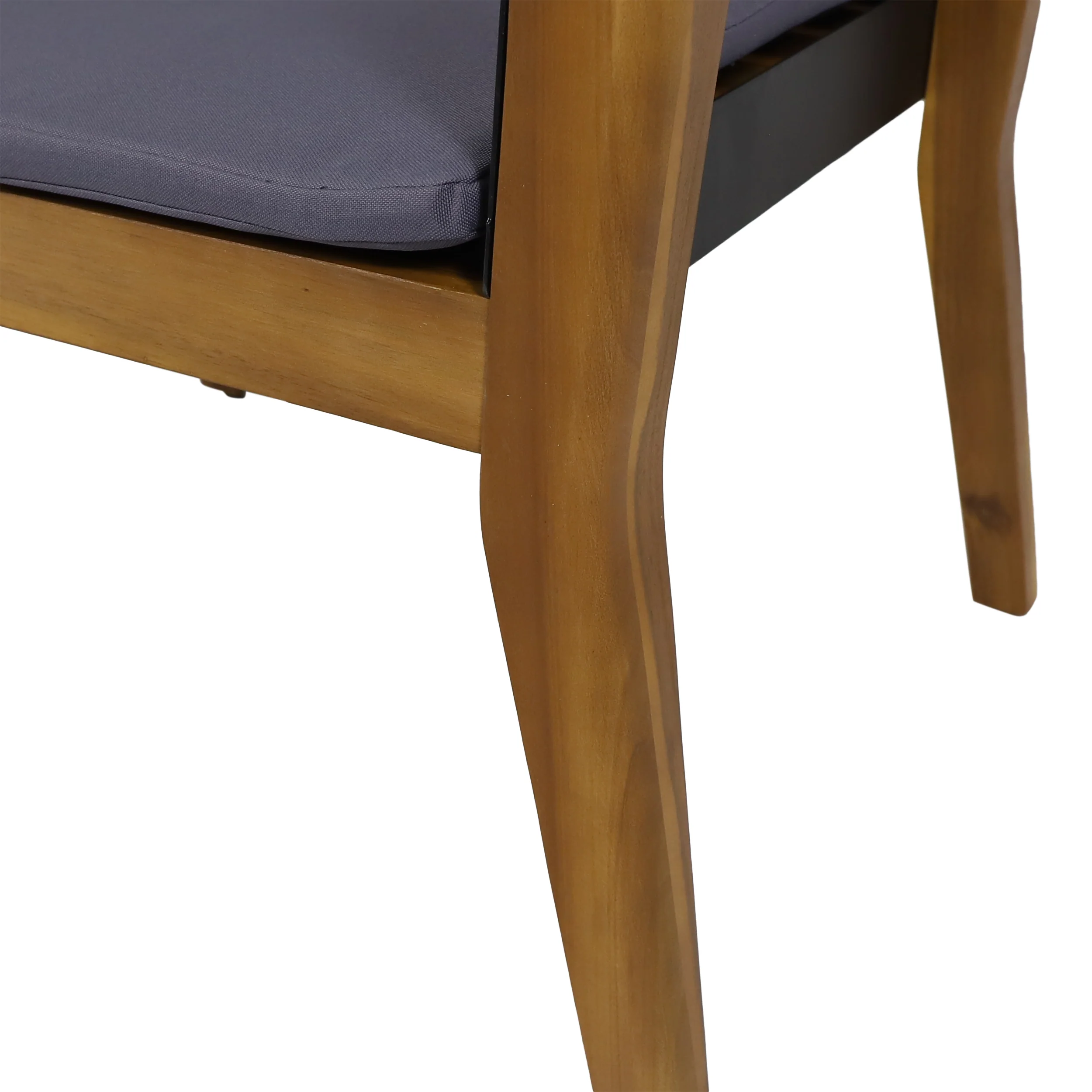 Osean Outdoor Acacia Wood Club Chairs with Cushion (Set of 4) - furnishings