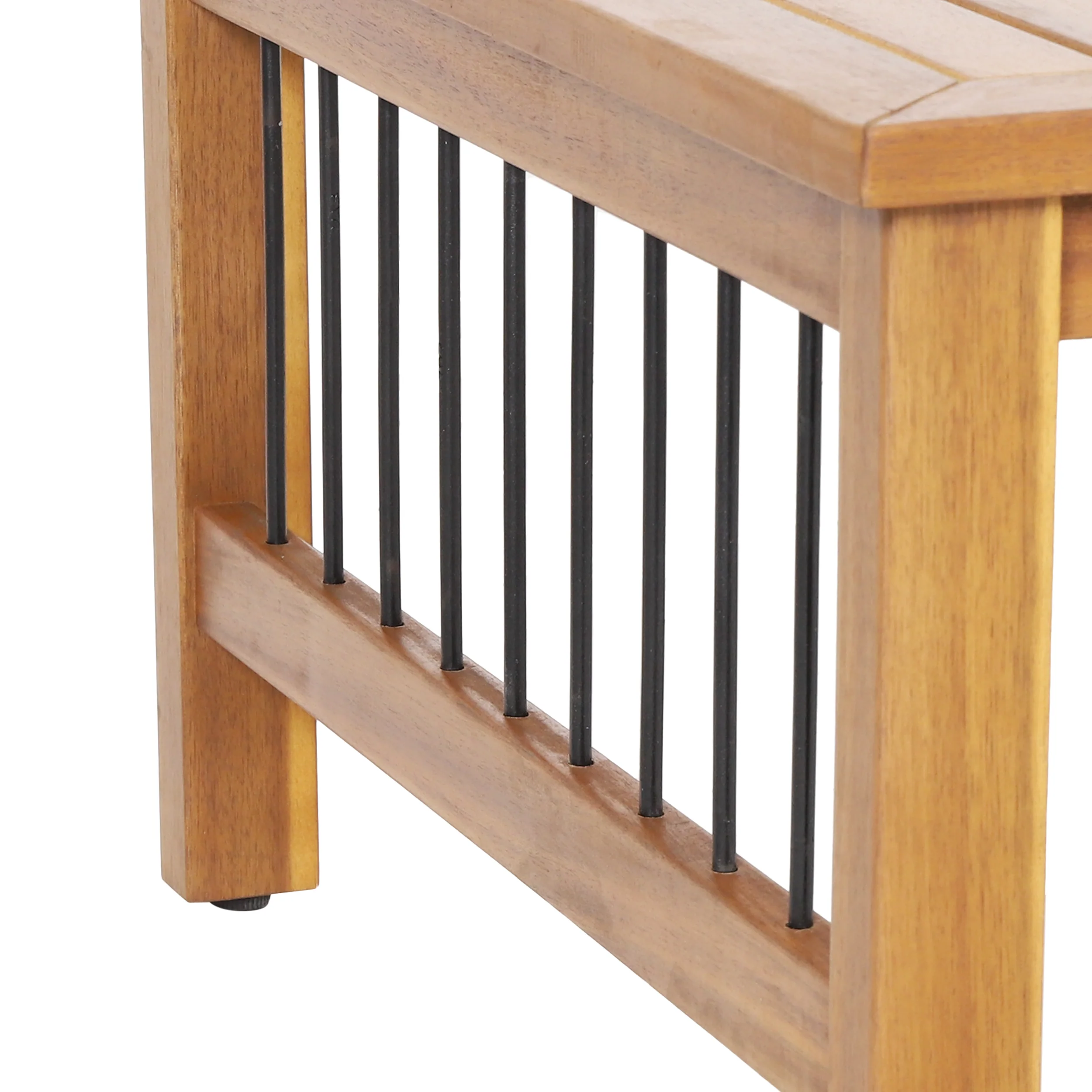 Sagewood Outdoor Acacia Wood Chat Set with Cushions, Teak and Beige - furnishings